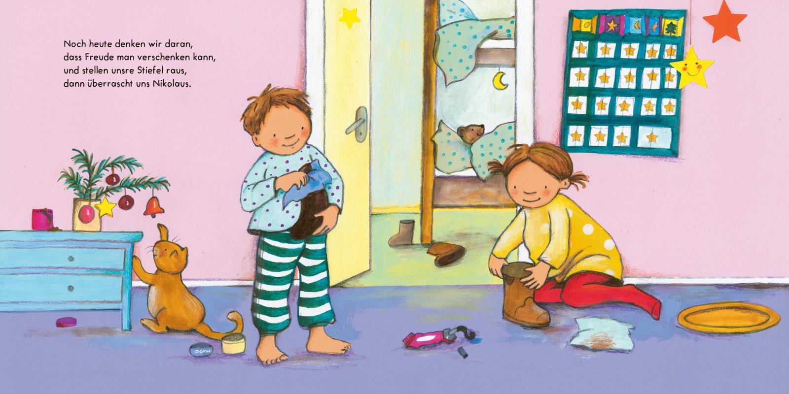 Beispielinhalt (Bild) Dein kleiner Begleiter: Das erste Buch vom heiligen Nikolaus