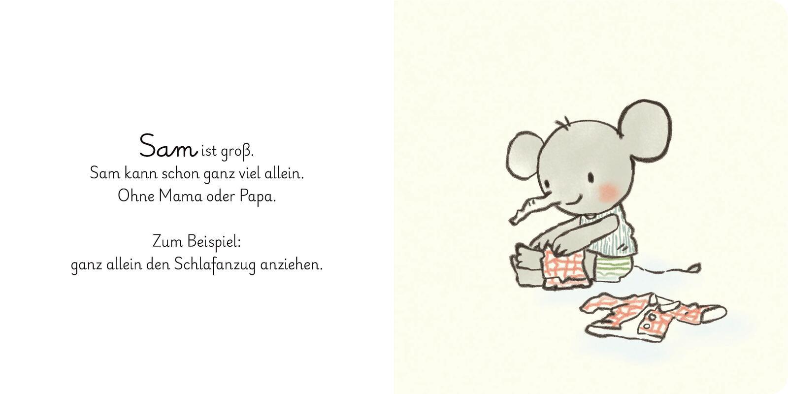 Beispielinhalt (Bild) Sam geht schlafen