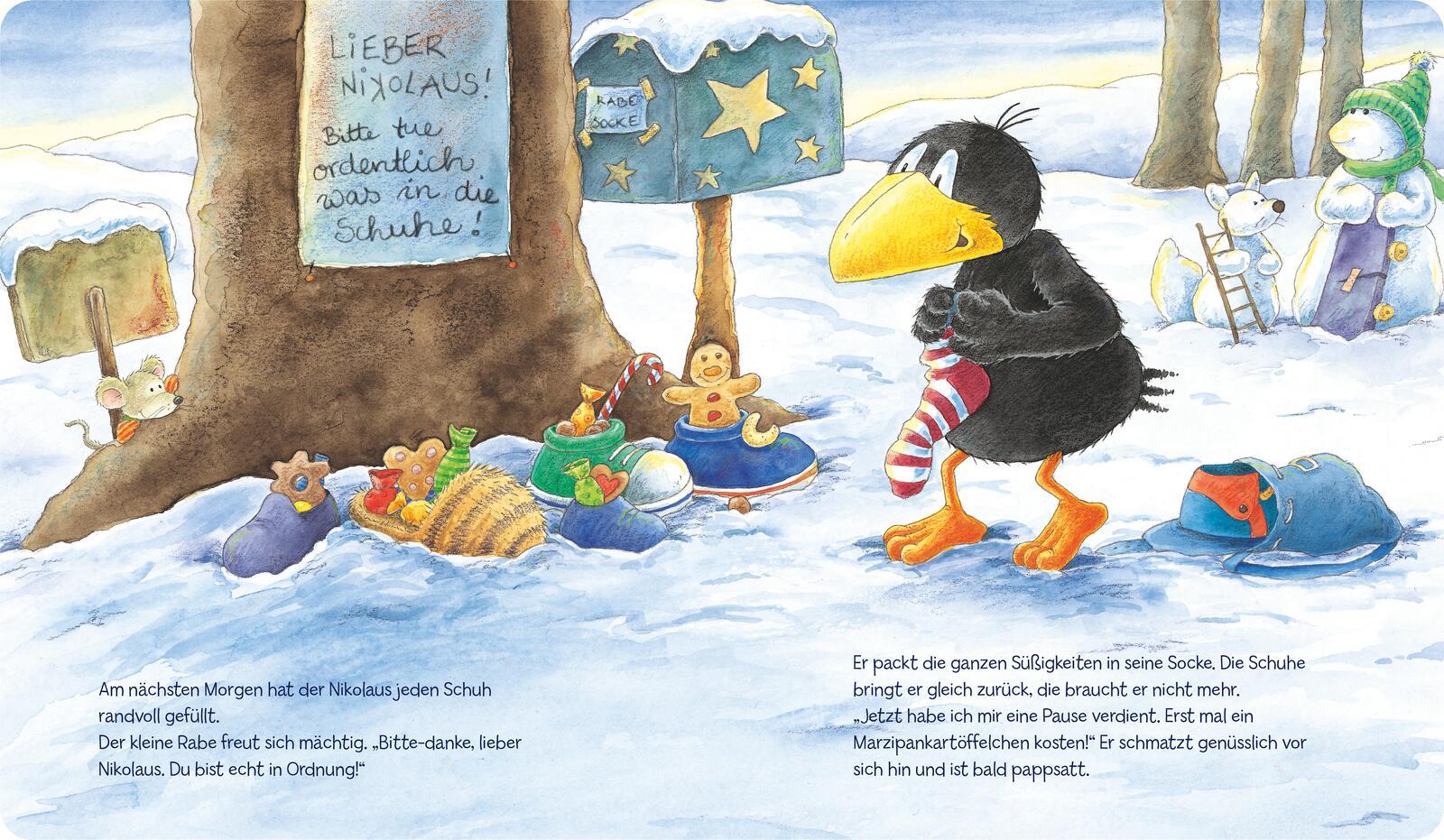 Beispielinhalt (Bild) Der kleine Rabe Socke: Alles im Schuh! Mit Memo-Spiel