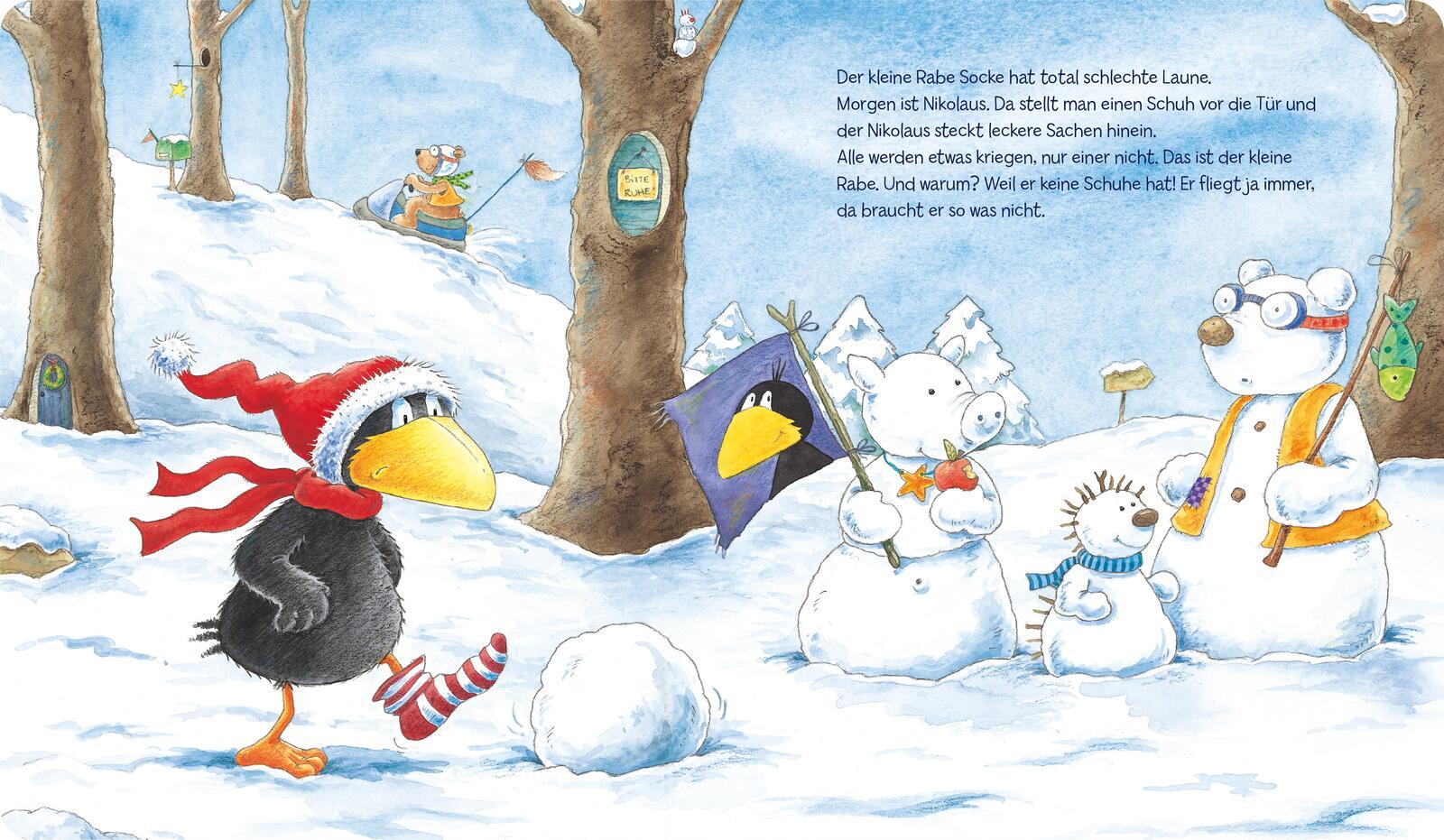 Beispielinhalt (Bild) Der kleine Rabe Socke: Alles im Schuh! Mit Memo-Spiel