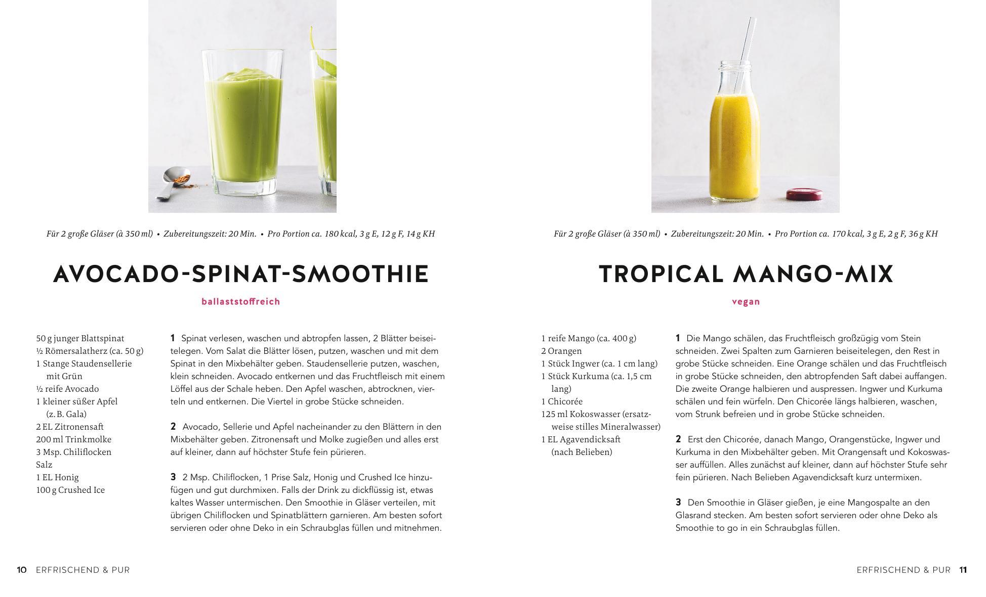 Beispielinhalt (Bild) Smoothies