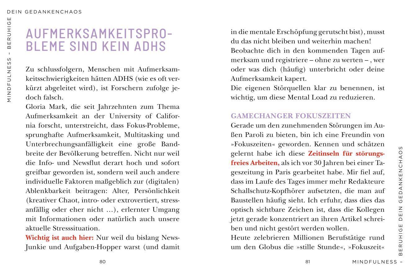 Beispielinhalt (Bild) Die 1-Minuten-Strategie gegen mentale Erschöpfung