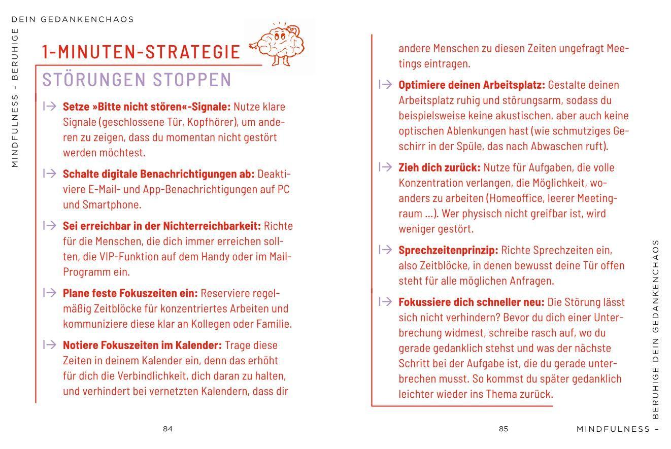 Beispielinhalt (Bild) Die 1-Minuten-Strategie gegen mentale Erschöpfung