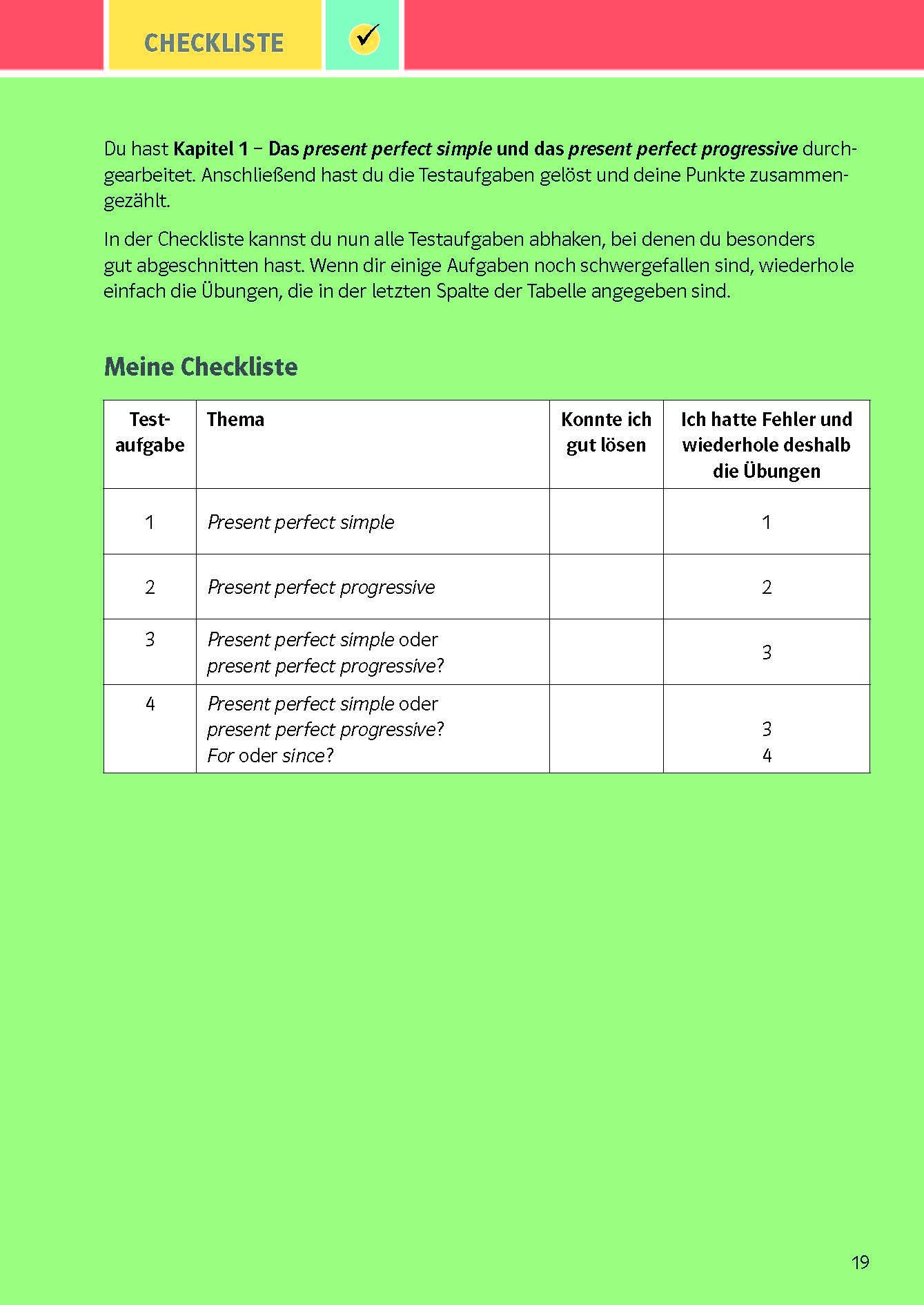 Beispielinhalt (Bild) KomplettTrainer Gymnasium Englisch 7. Klasse