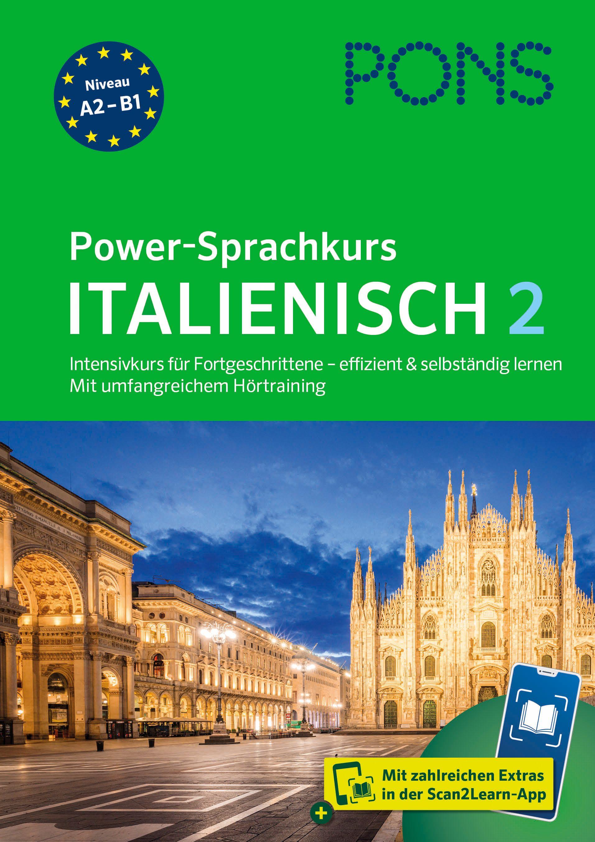 Vorderes Coverbild PONS Power-Sprachkurs Italienisch 2