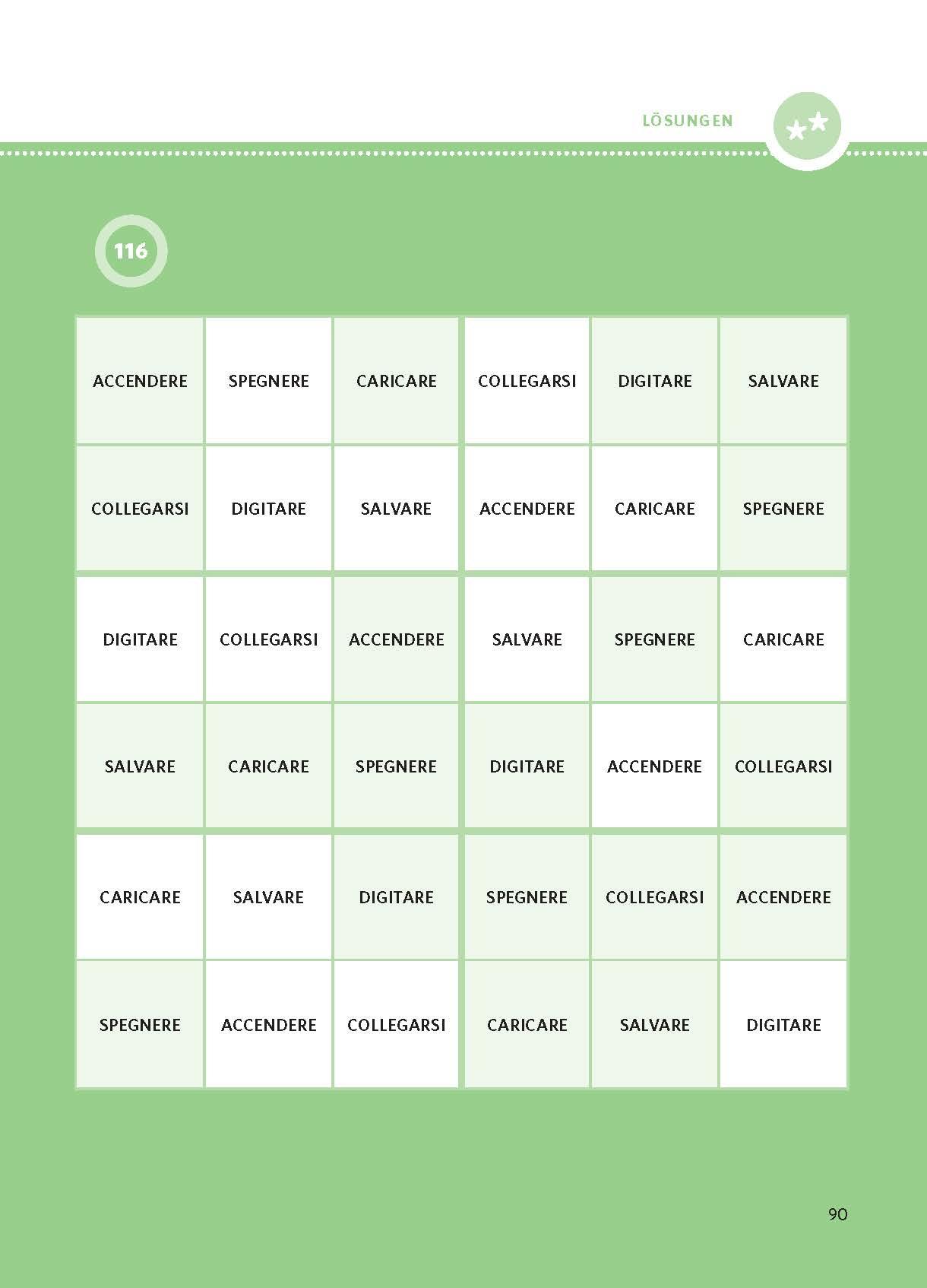 Beispielinhalt (Bild) PONS Sprachrätsel Italienisch