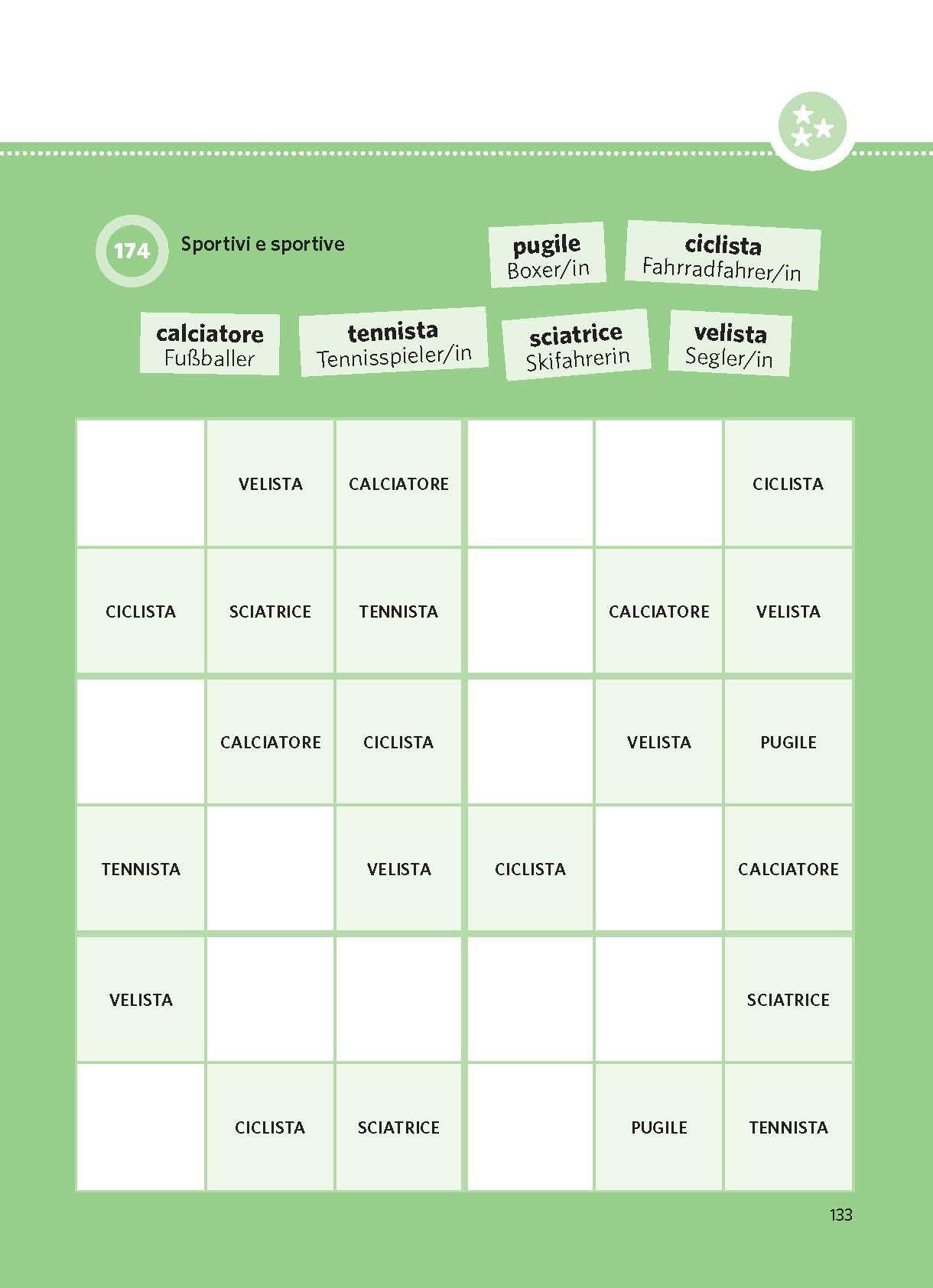Beispielinhalt (Bild) PONS Sprachrätsel Italienisch