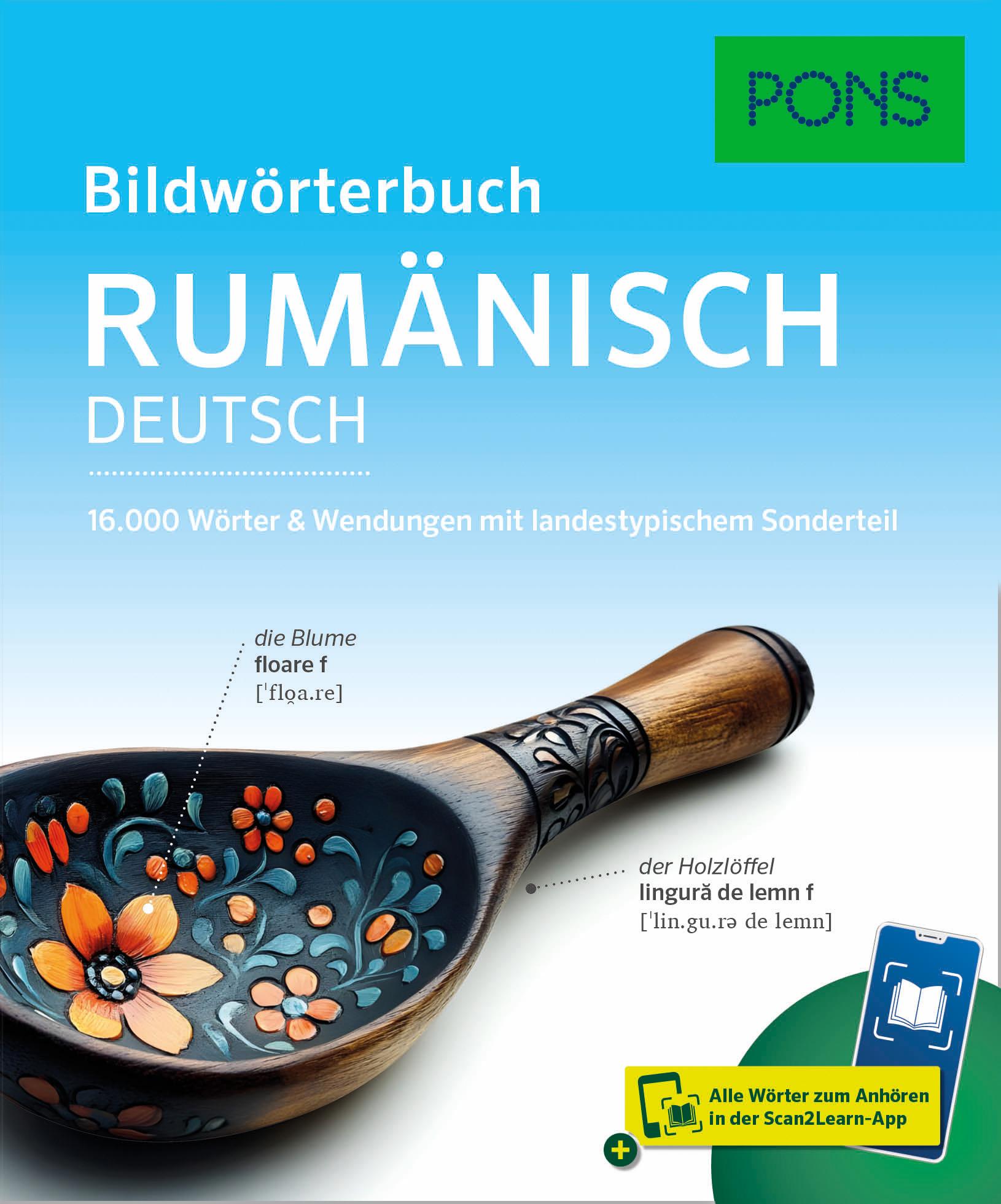 Vorderes Coverbild PONS Bildwörterbuch Rumänisch