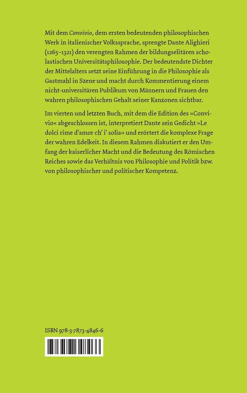 Rückseitencover Das Gastmahl. Viertes Buch