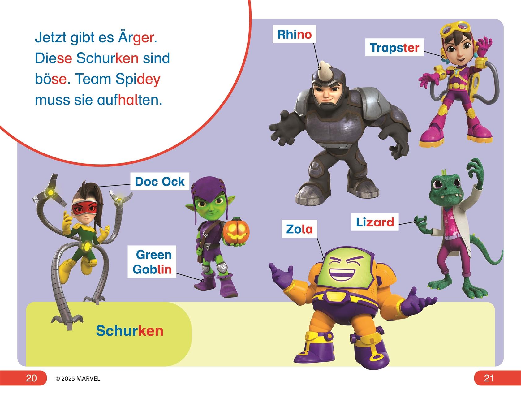 Beispielinhalt (Bild) SUPERLESER! Marvel Spidey und seine Super-Freunde Auf ins Abenteuer, Team Spidey!