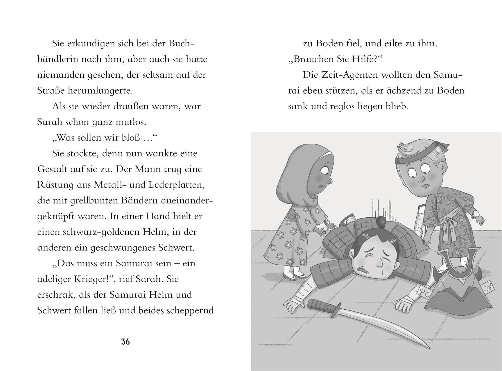 Beispielinhalt (Bild) Die Zeit-Agenten 6. Die Mission des Samurai