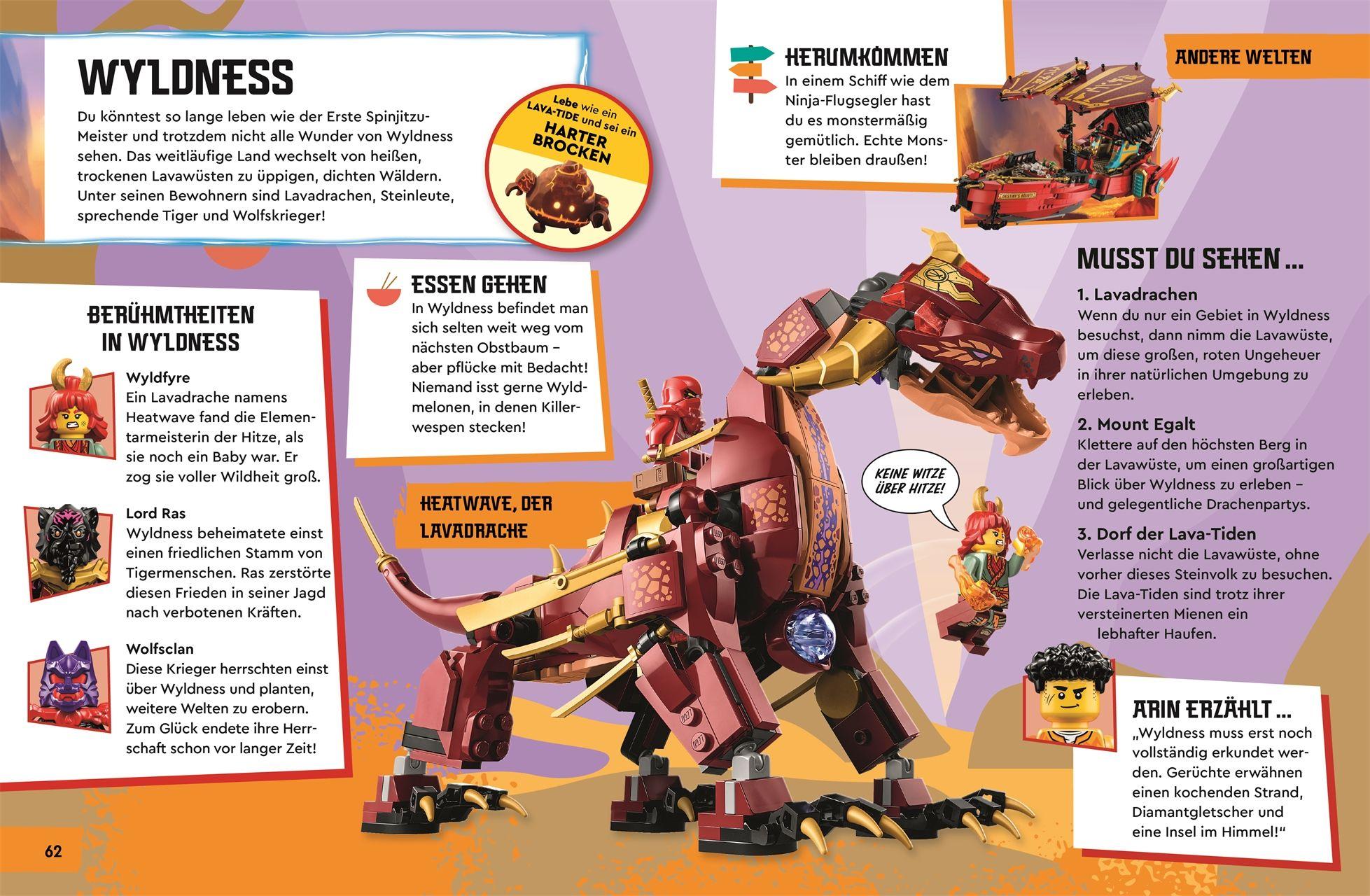 Beispielinhalt (Bild) LEGO® NINJAGO® Aufstieg der Drachen Abenteuer Atlas