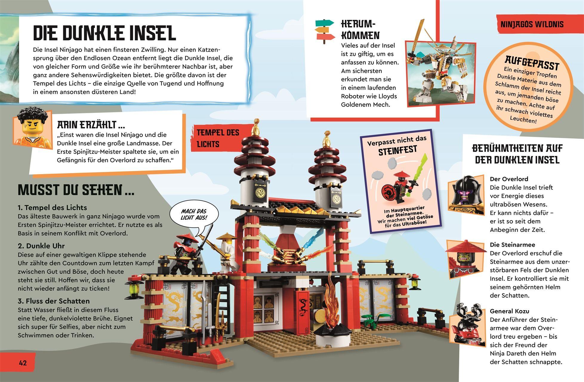 Beispielinhalt (Bild) LEGO® NINJAGO® Aufstieg der Drachen Abenteuer Atlas