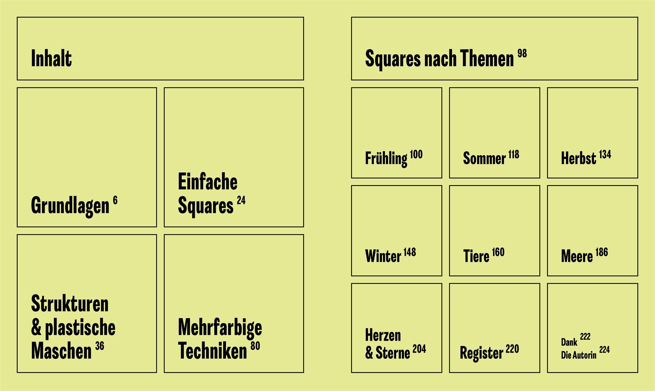 Beispielinhalt (Bild) Das Granny Squares Musterbuch