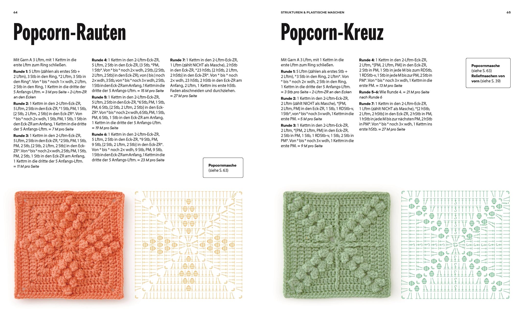 Beispielinhalt (Bild) Das Granny Squares Musterbuch