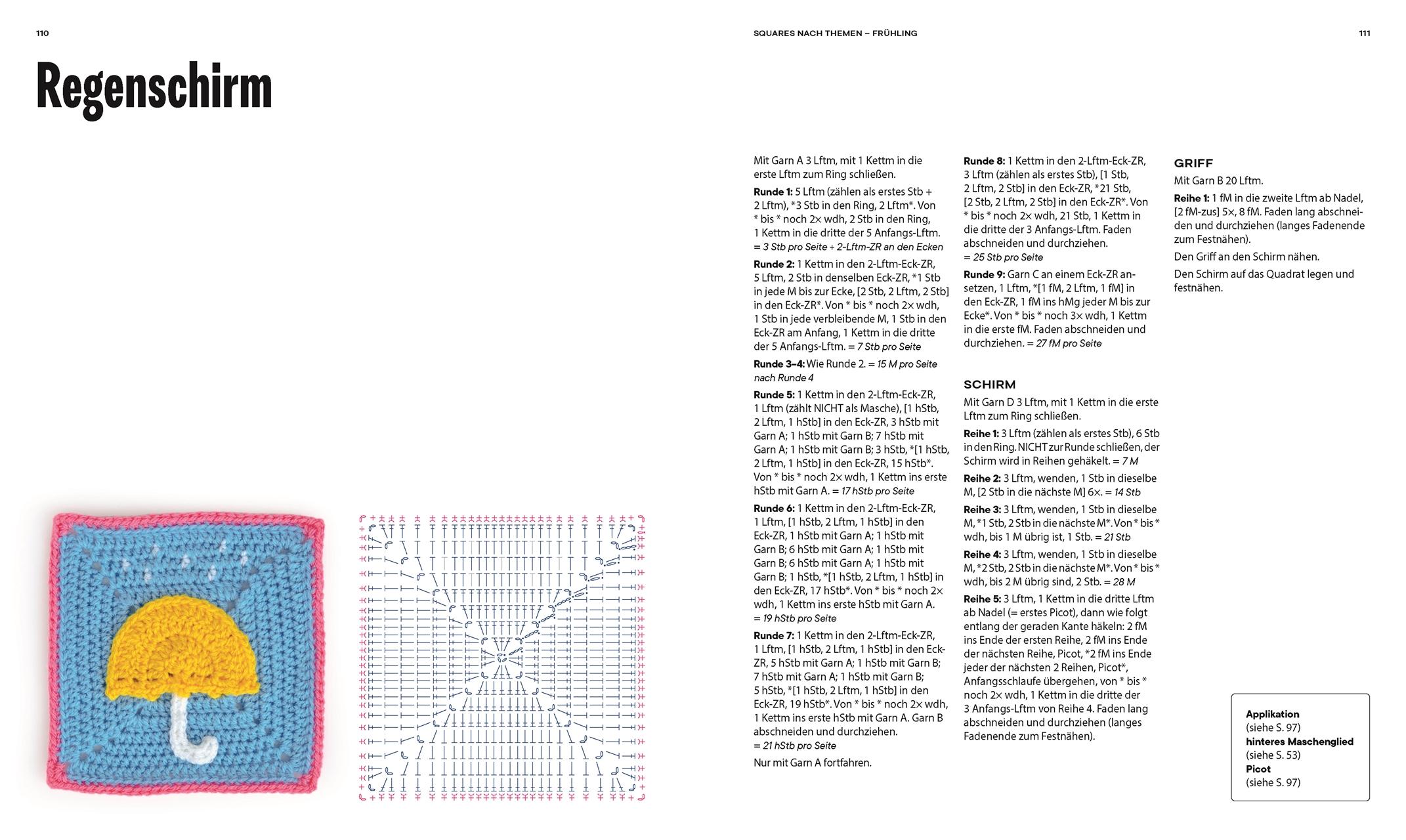 Beispielinhalt (Bild) Das Granny Squares Musterbuch