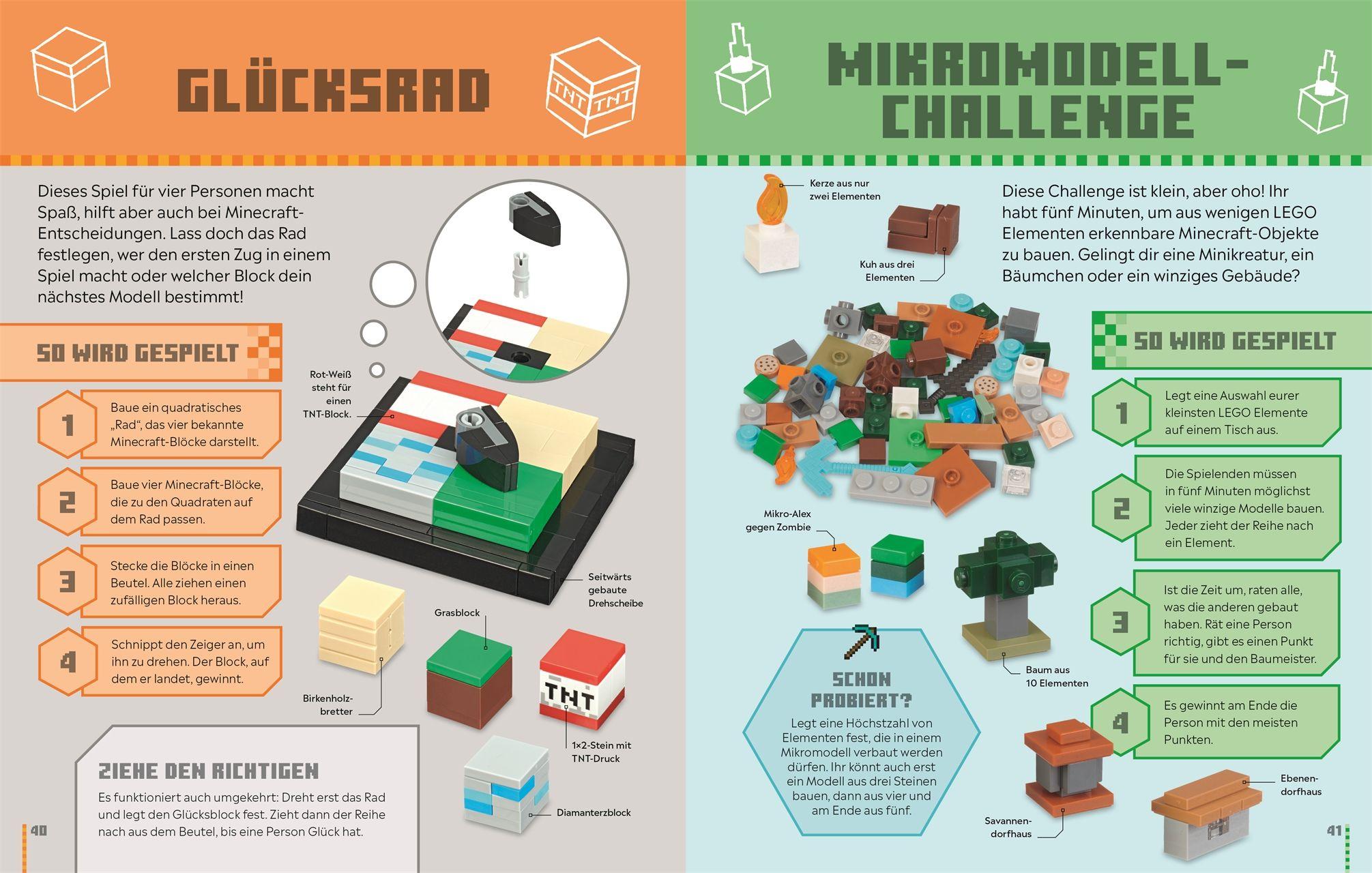 Beispielinhalt (Bild) LEGO® Minecraft® Das Spielebuch