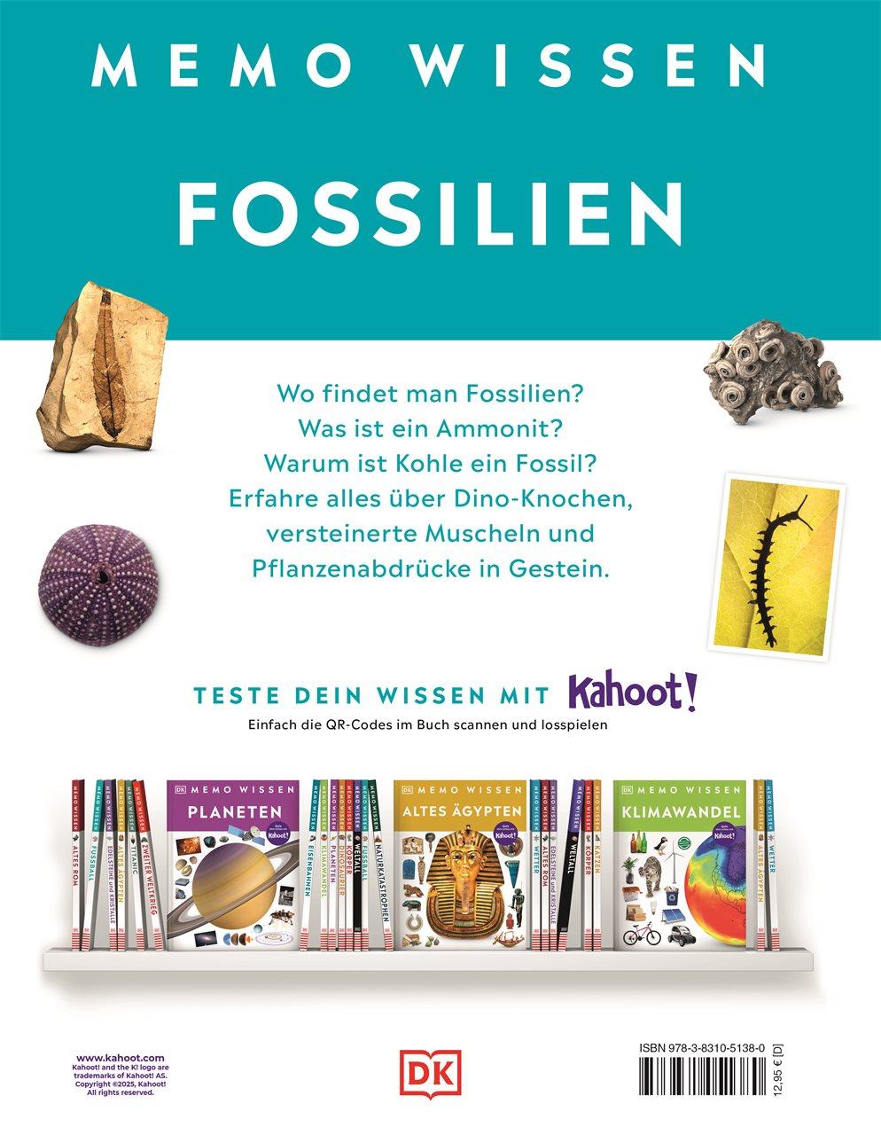 Rückseitencover memo Wissen. Fossilien