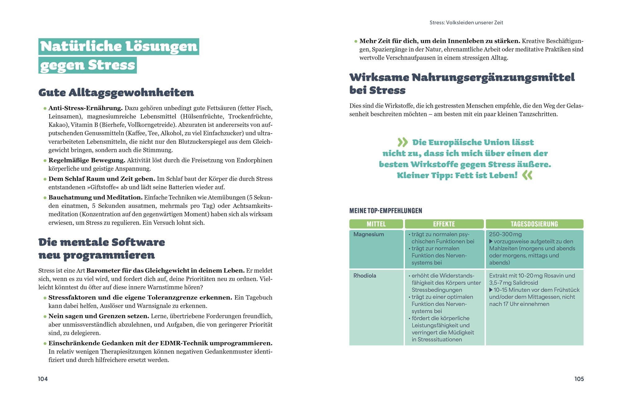 Beispielinhalt (Bild) Die Revolution der Nahrungsergänzung