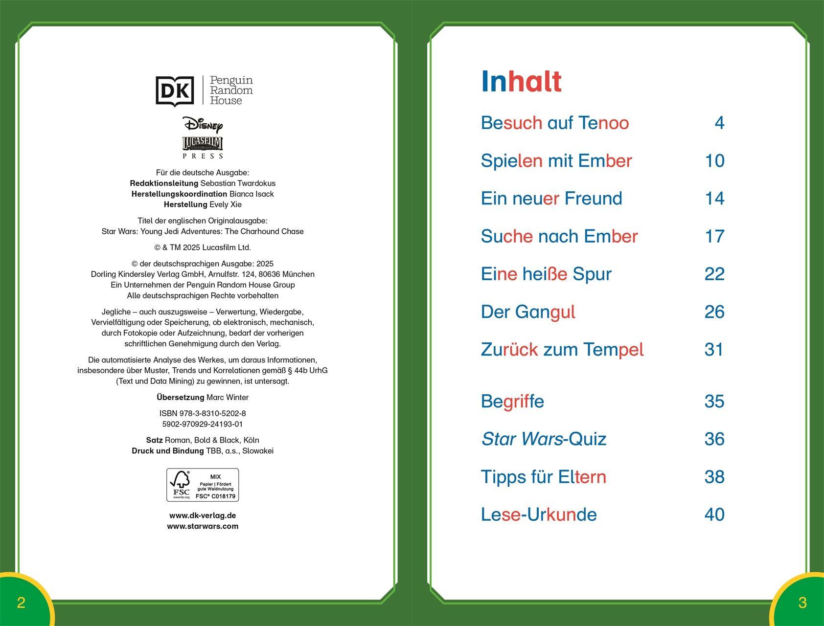 Beispielinhalt (Bild) SUPERLESER! Star Wars(TM) Die Abenteuer der jungen Jedi - Die Suche nach dem Aschehund