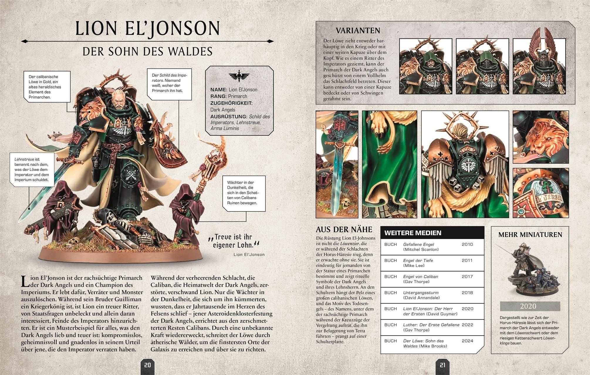 Beispielinhalt (Bild) Warhammer 40.000 Lexikon der Figuren