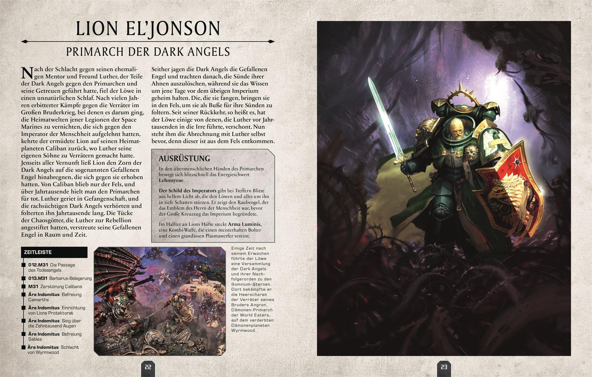 Beispielinhalt (Bild) Warhammer 40.000 Lexikon der Figuren