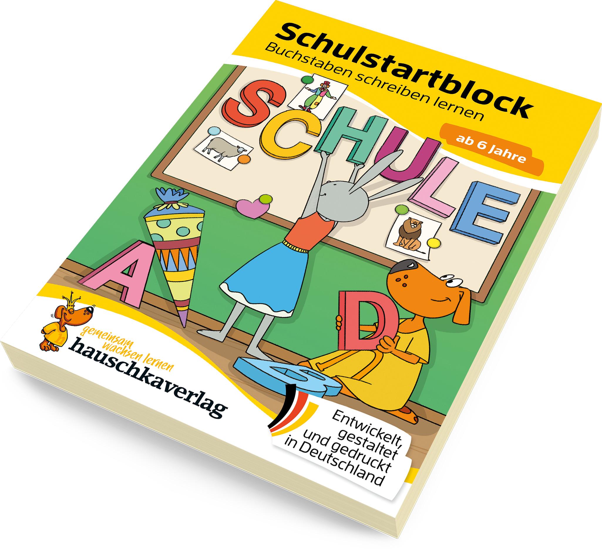 Beispielinhalt (Bild) Schulstart-Block ab 6 Jahre - Buchstaben schreiben lernen