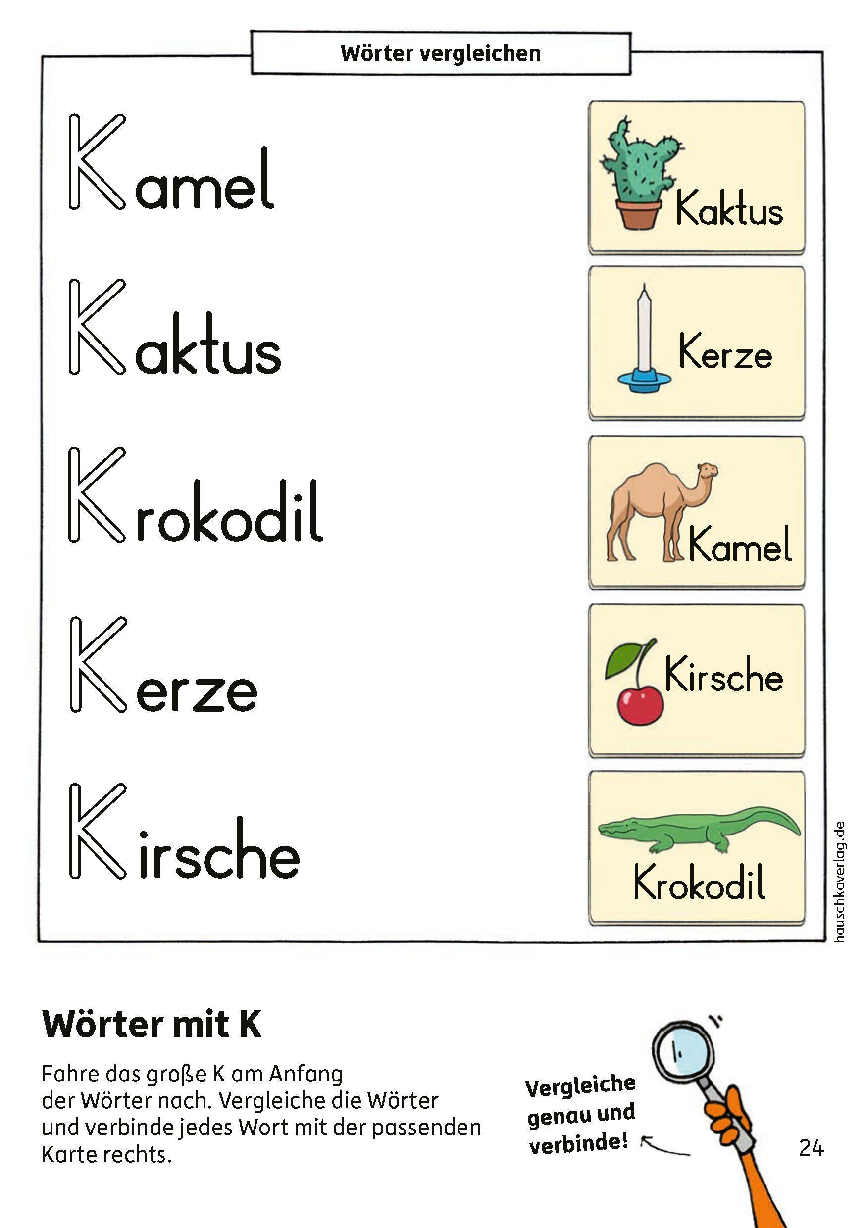 Beispielinhalt (Bild) Schulstart-Block ab 6 Jahre - Buchstaben schreiben lernen