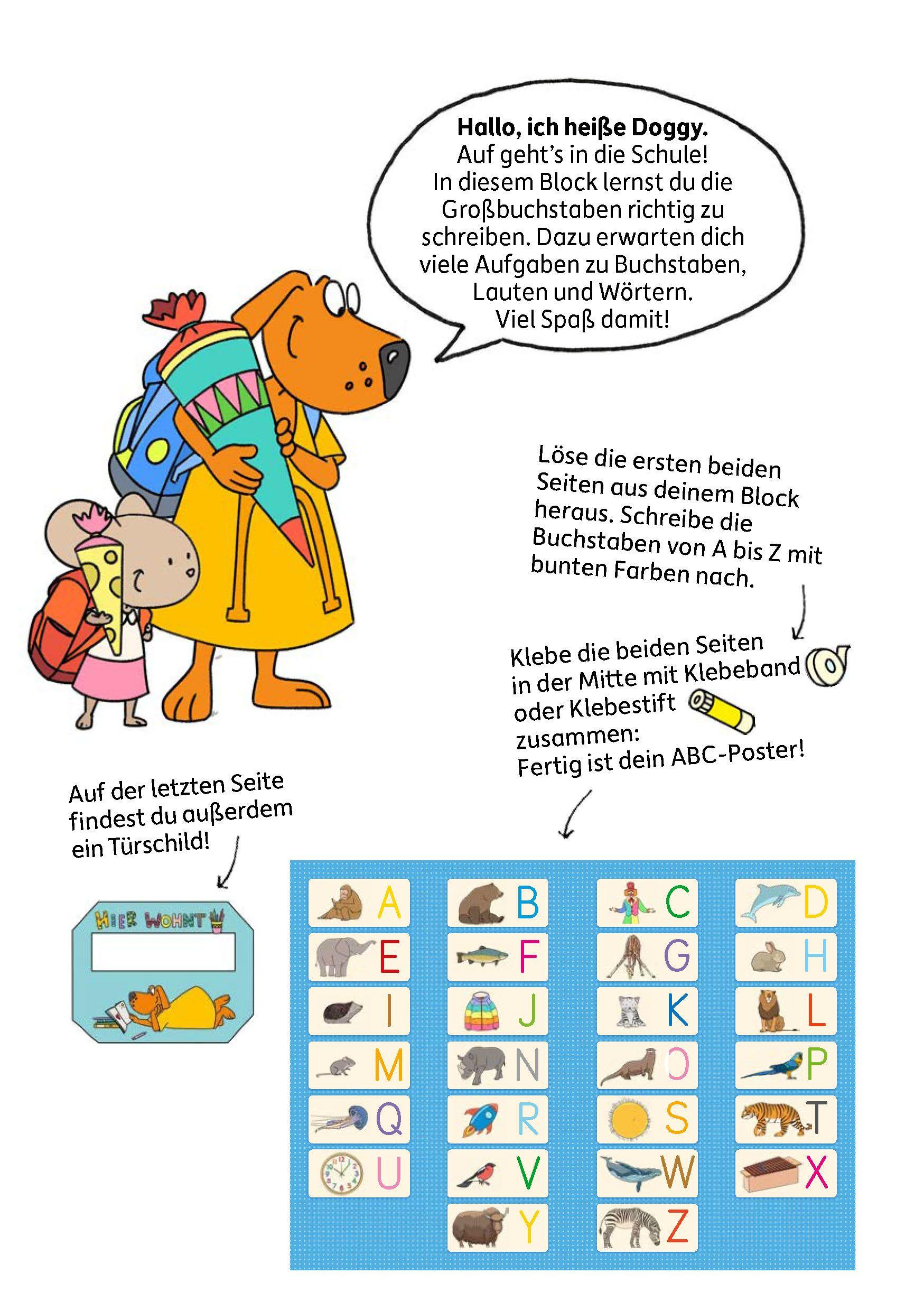 Beispielinhalt (Bild) Schulstart-Block ab 6 Jahre - Buchstaben schreiben lernen