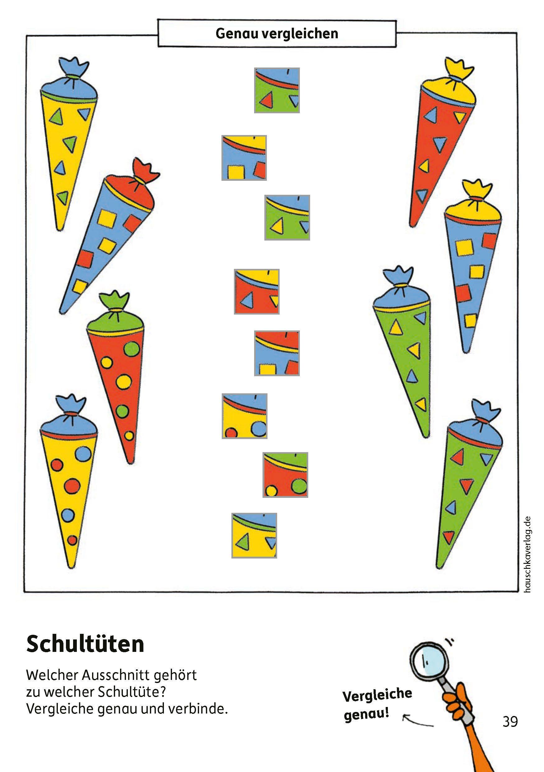 Beispielinhalt (Bild) Schulstart-Block ab 6 Jahre - Kunterbunte Übungen zum Schulanfang