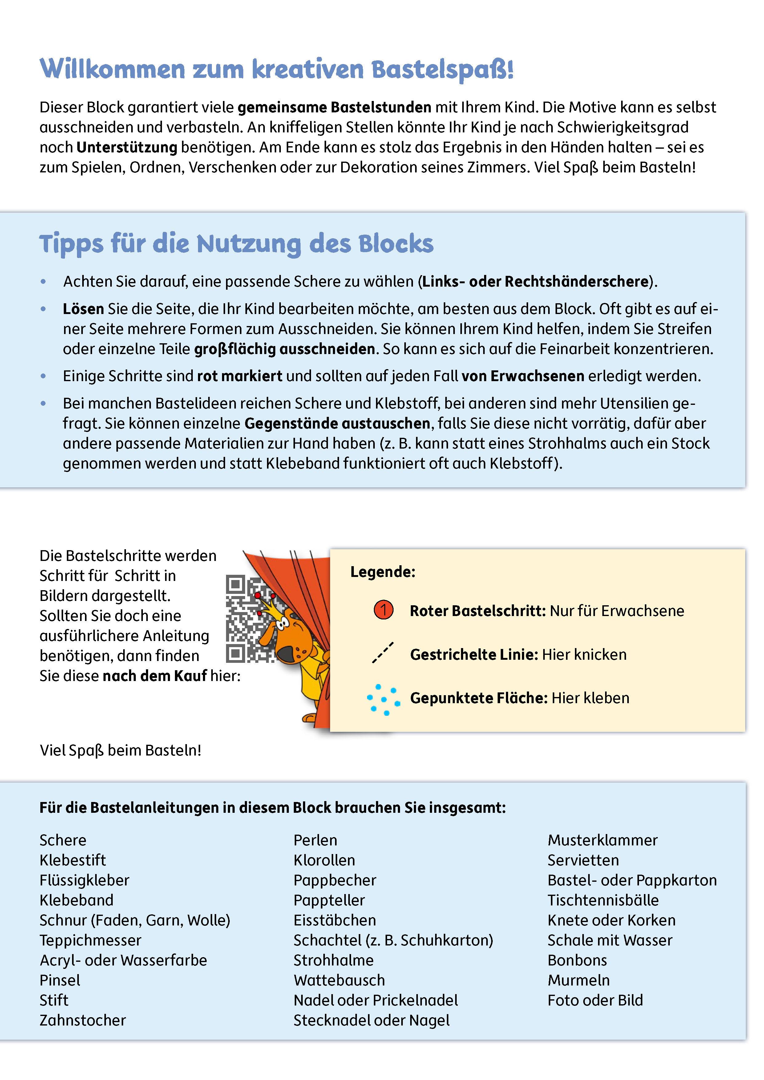 Beispielinhalt (Bild) Lass uns basteln - Bastelbuch ab 5 Jahre - Einhörner