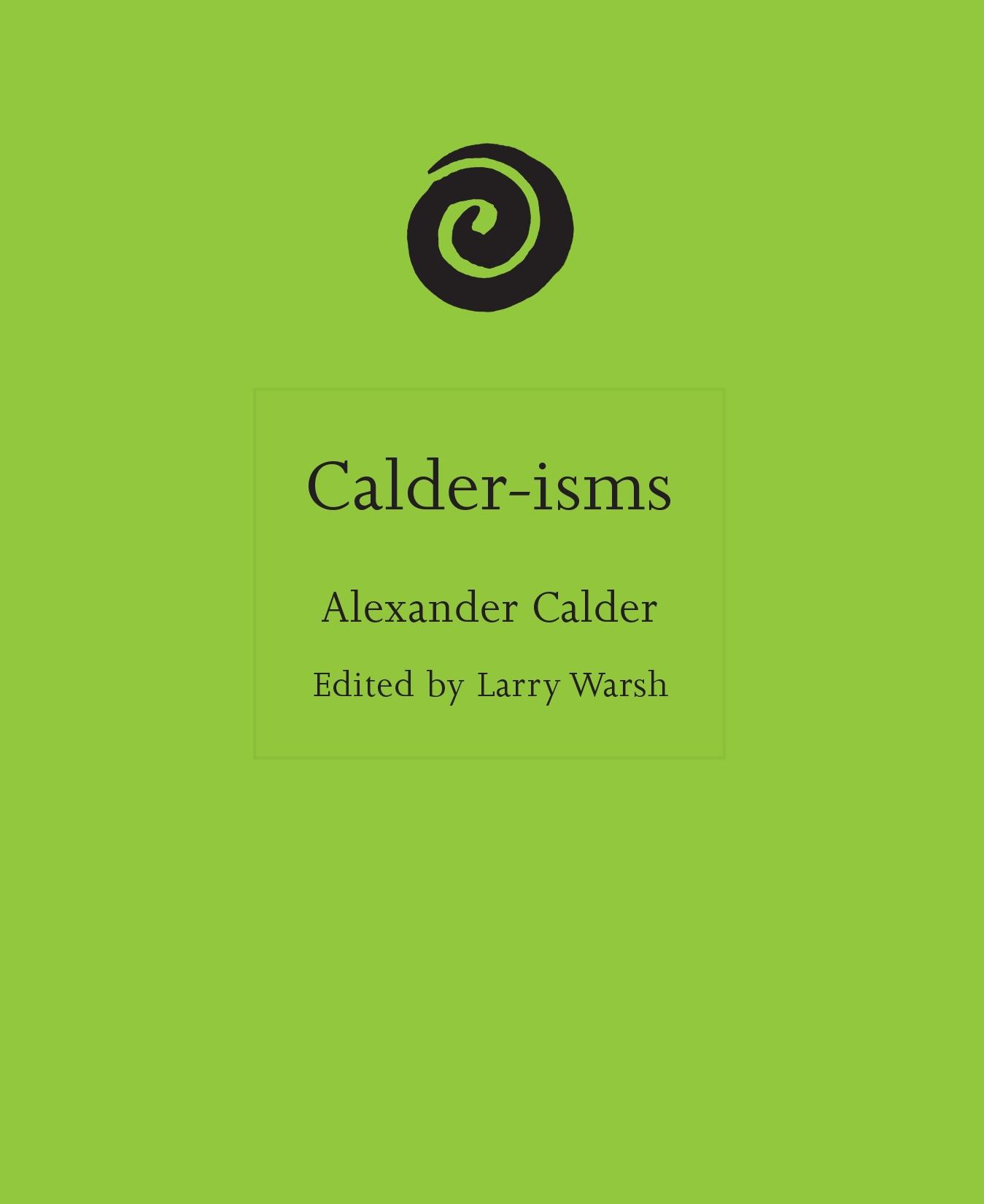 Vorderes Coverbild Calder-Isms