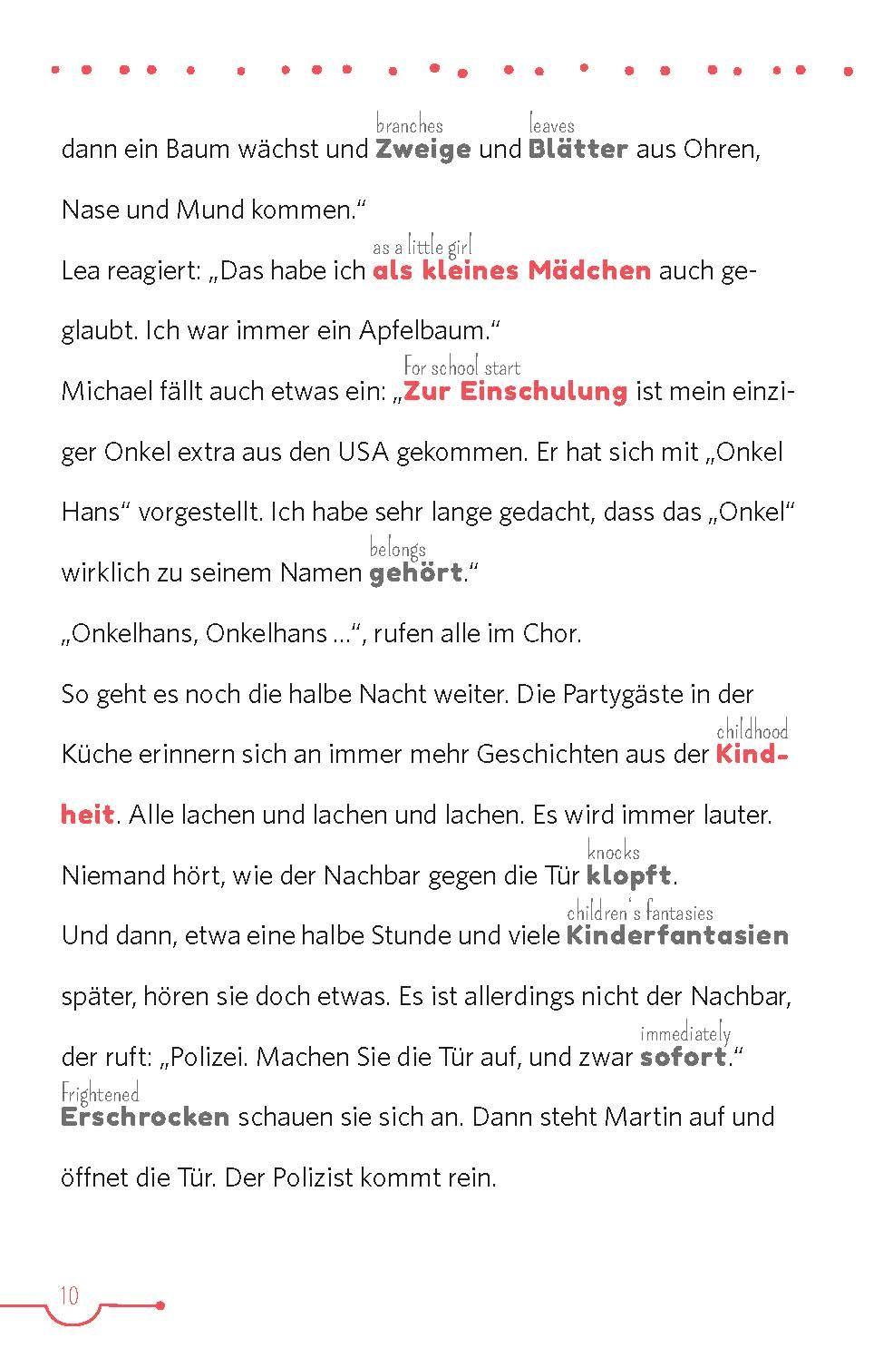 Beispielinhalt (Bild) PONS 5-Minuten-Lektüren DaF Als ich klein war (A2)