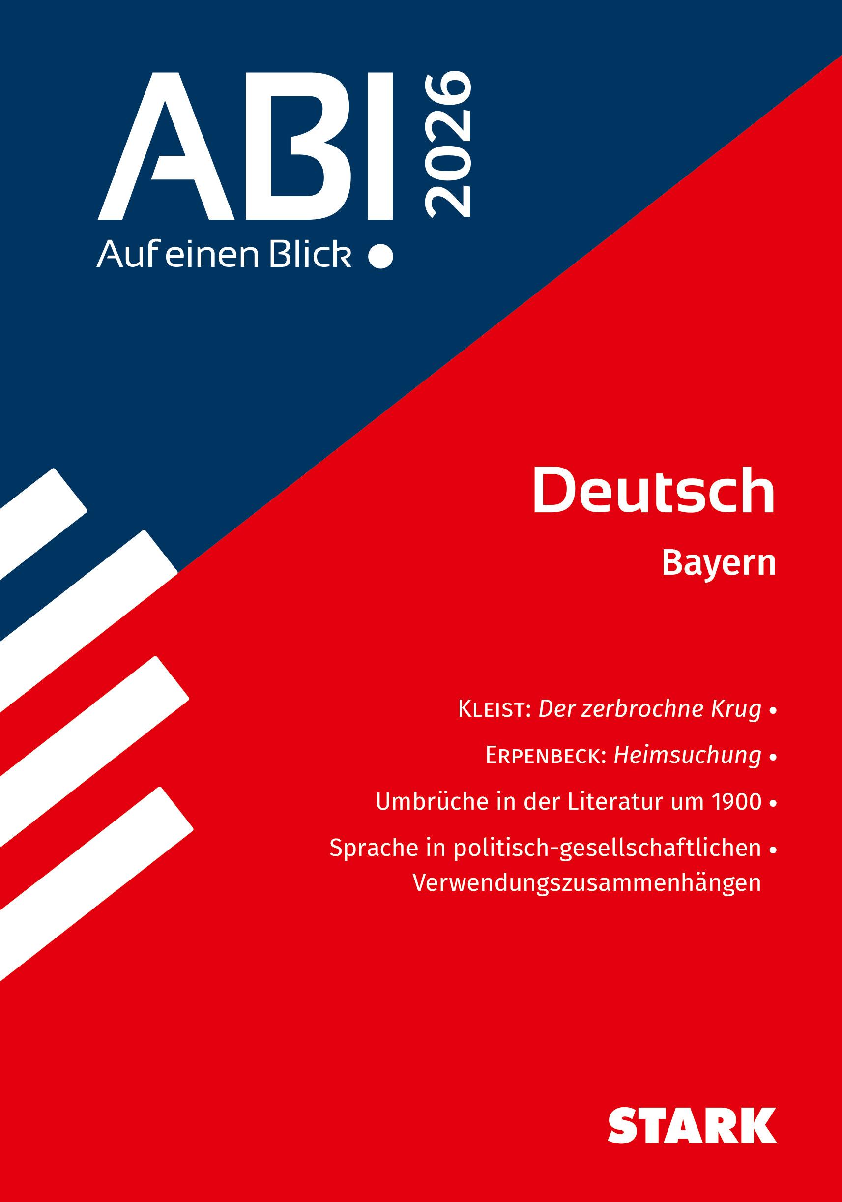 Vorderes Coverbild STARK Deutsch - Abi - Auf einen Blick! 2026 Bayern