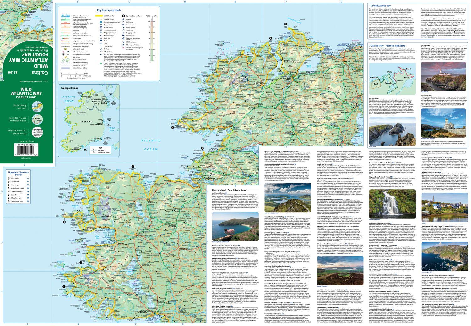 Beispielinhalt (Bild) Wild Atlantic Way Pocket Map