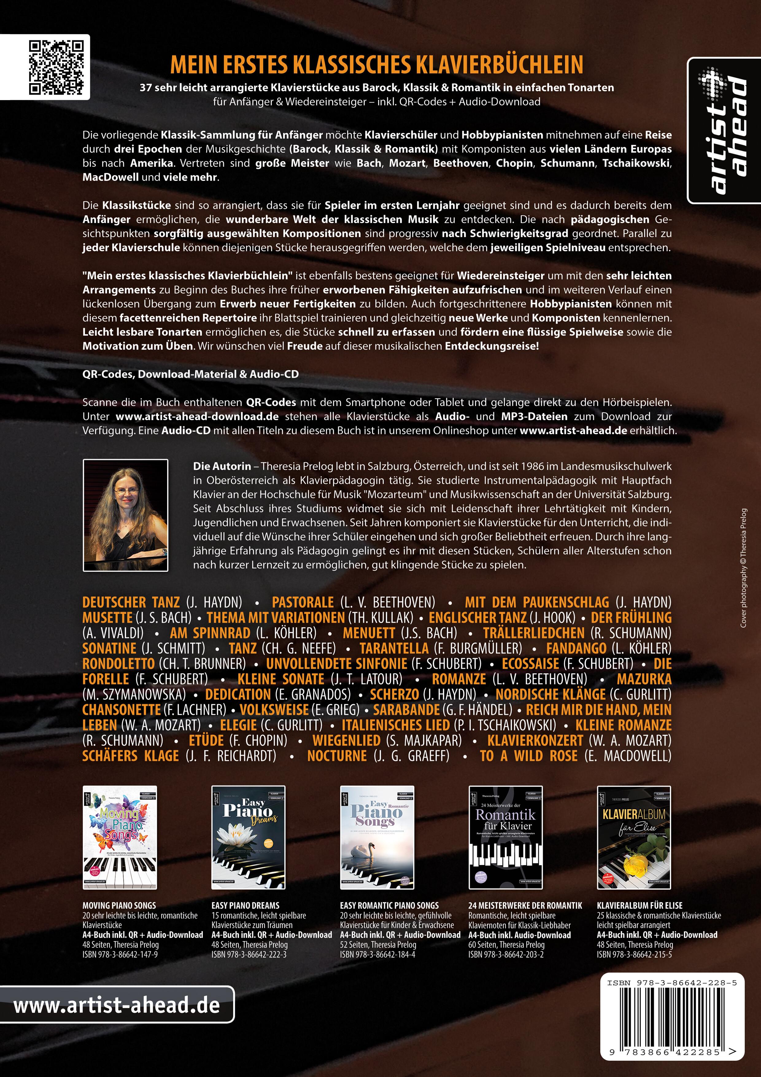 Rückseitencover Mein erstes klassisches Klavierbüchlein