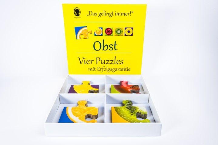 Beispielinhalt (Bild) Das "Gelingt immer"-Puzzle Obst. Das Puzzle-Spiel für Senioren mit Demenz