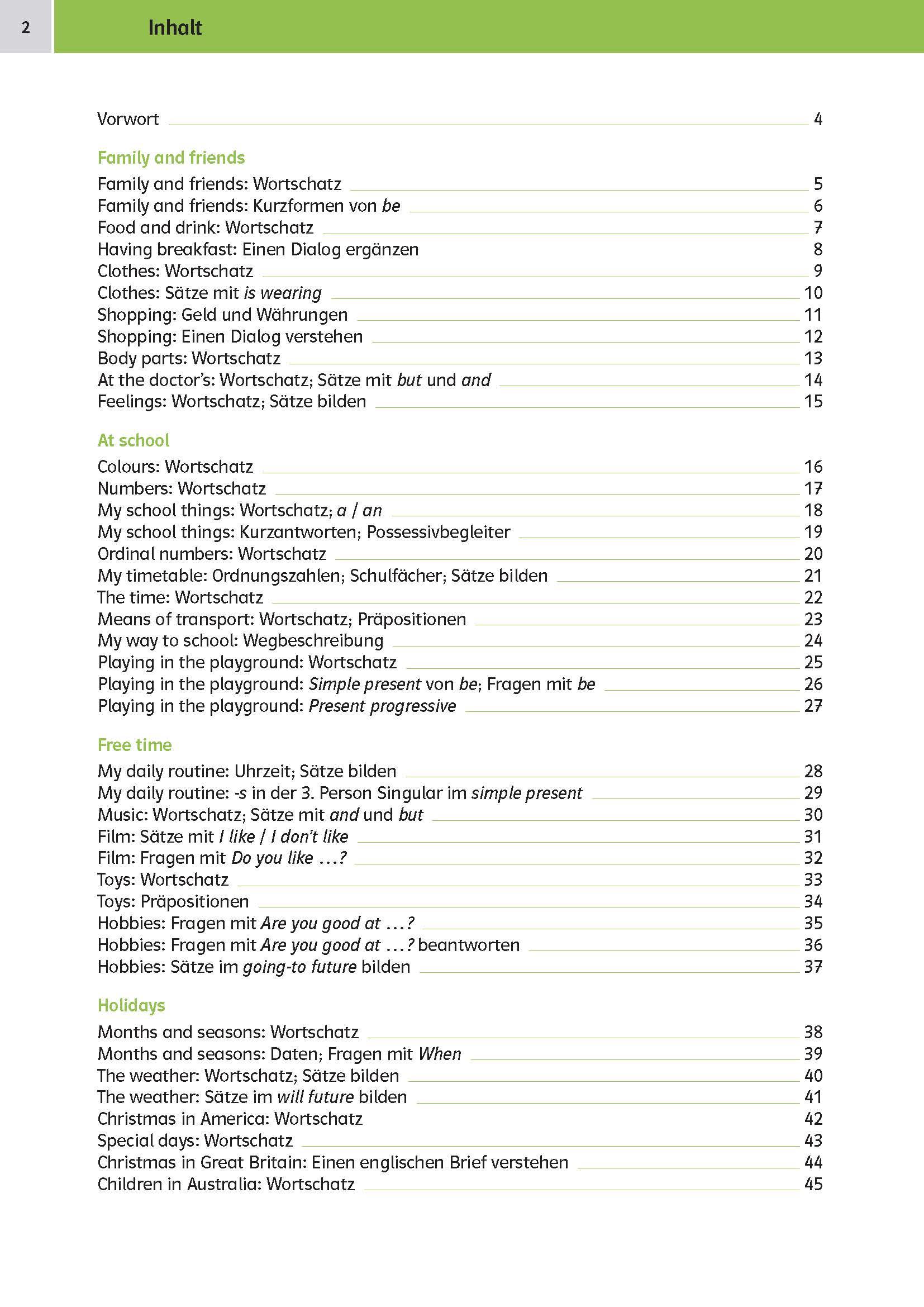 Beispielinhalt (Bild) Sicher ins Gymnasium: 15-Minuten-Kurztests Englisch 4.Klasse