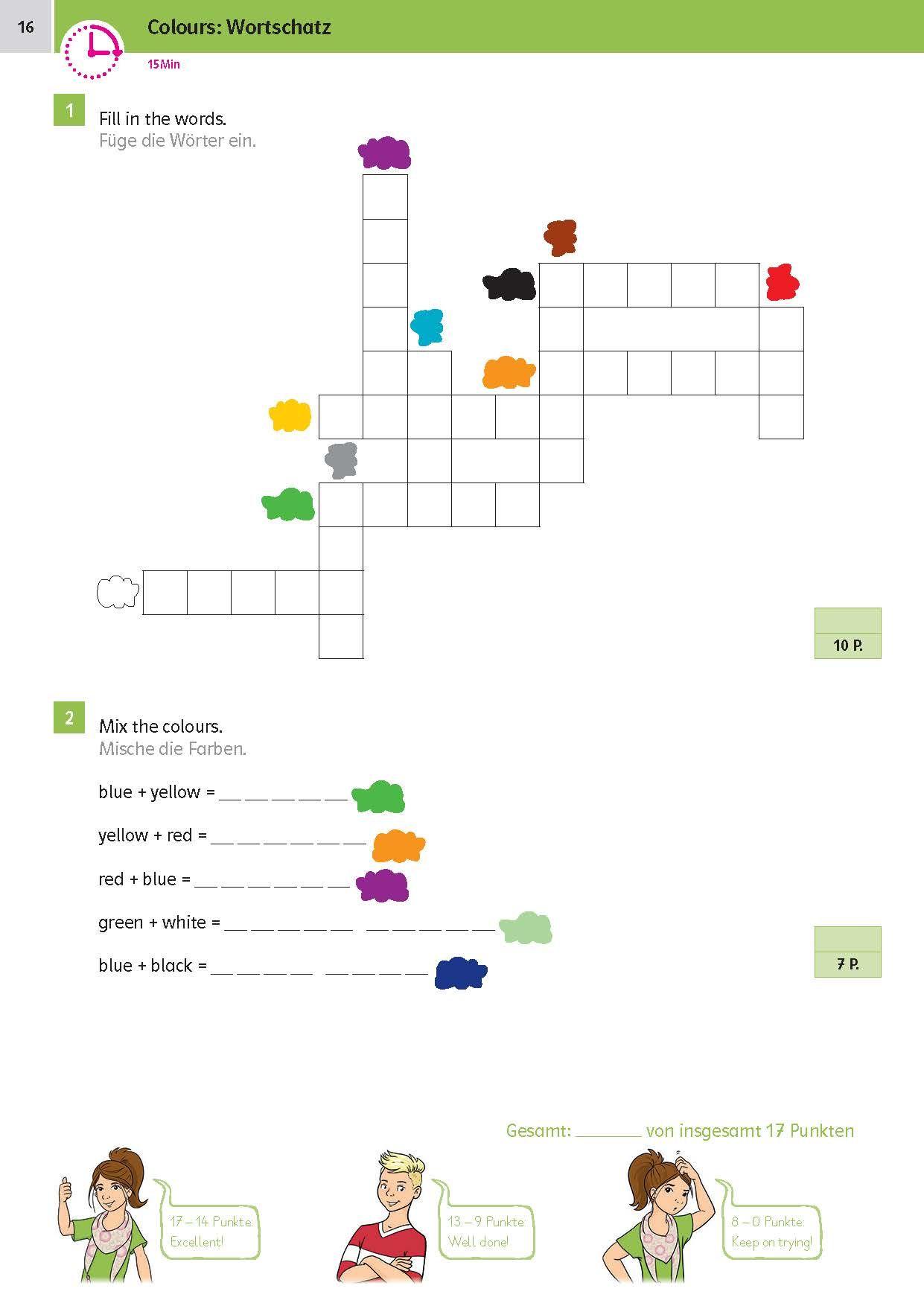 Beispielinhalt (Bild) Sicher ins Gymnasium: 15-Minuten-Kurztests Englisch 4.Klasse