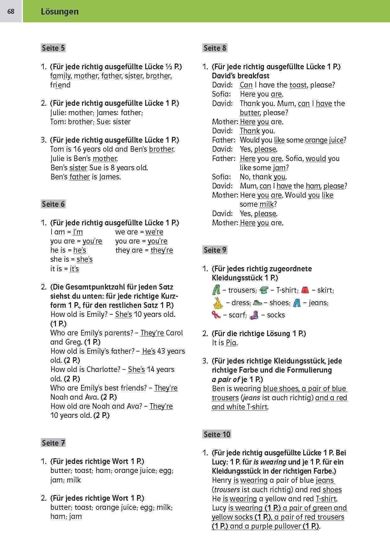 Beispielinhalt (Bild) Sicher ins Gymnasium: 15-Minuten-Kurztests Englisch 4.Klasse