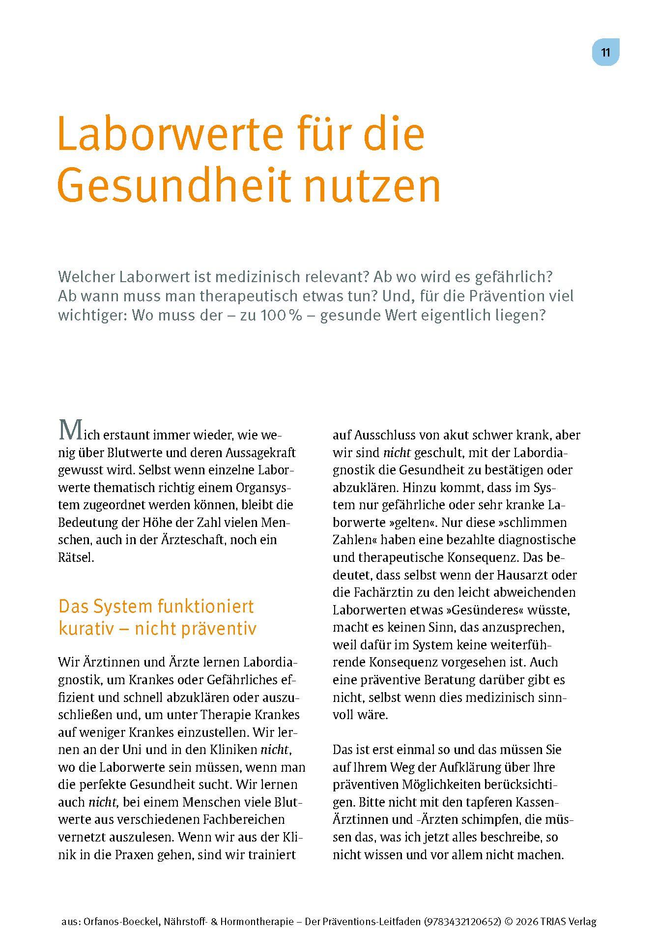 Beispielinhalt (Bild) Nährstoff- & Hormontherapie - Der Präventions-Leitfaden