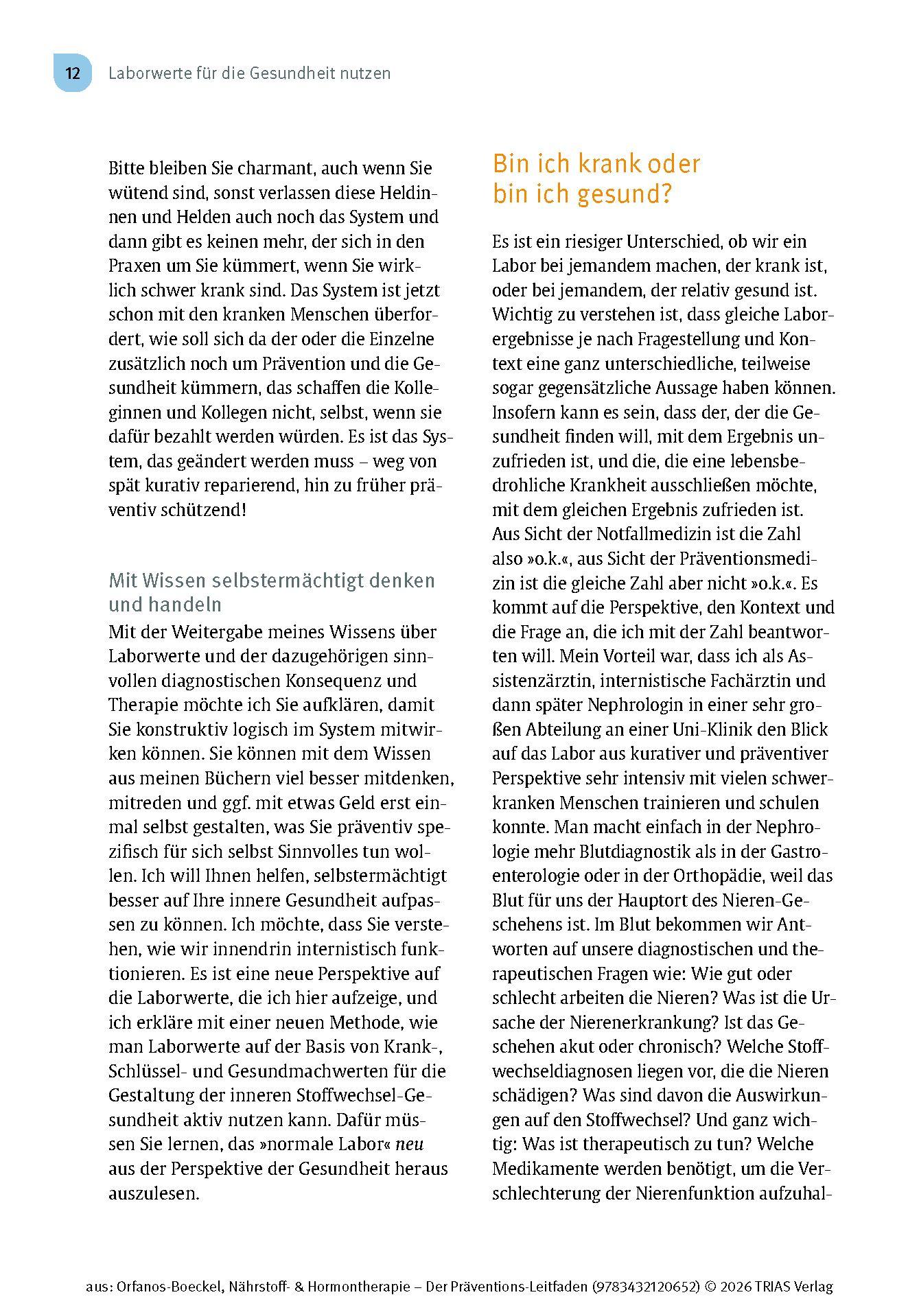 Beispielinhalt (Bild) Nährstoff- & Hormontherapie - Der Präventions-Leitfaden