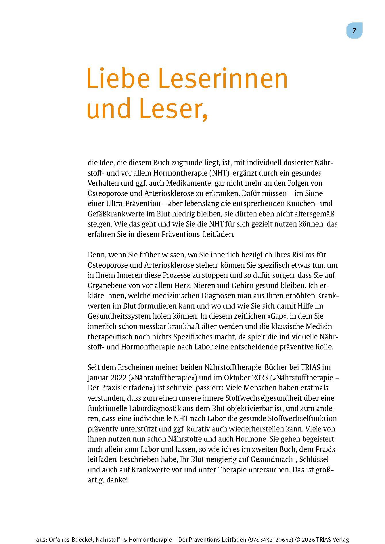 Beispielinhalt (Bild) Nährstoff- & Hormontherapie - Der Präventions-Leitfaden