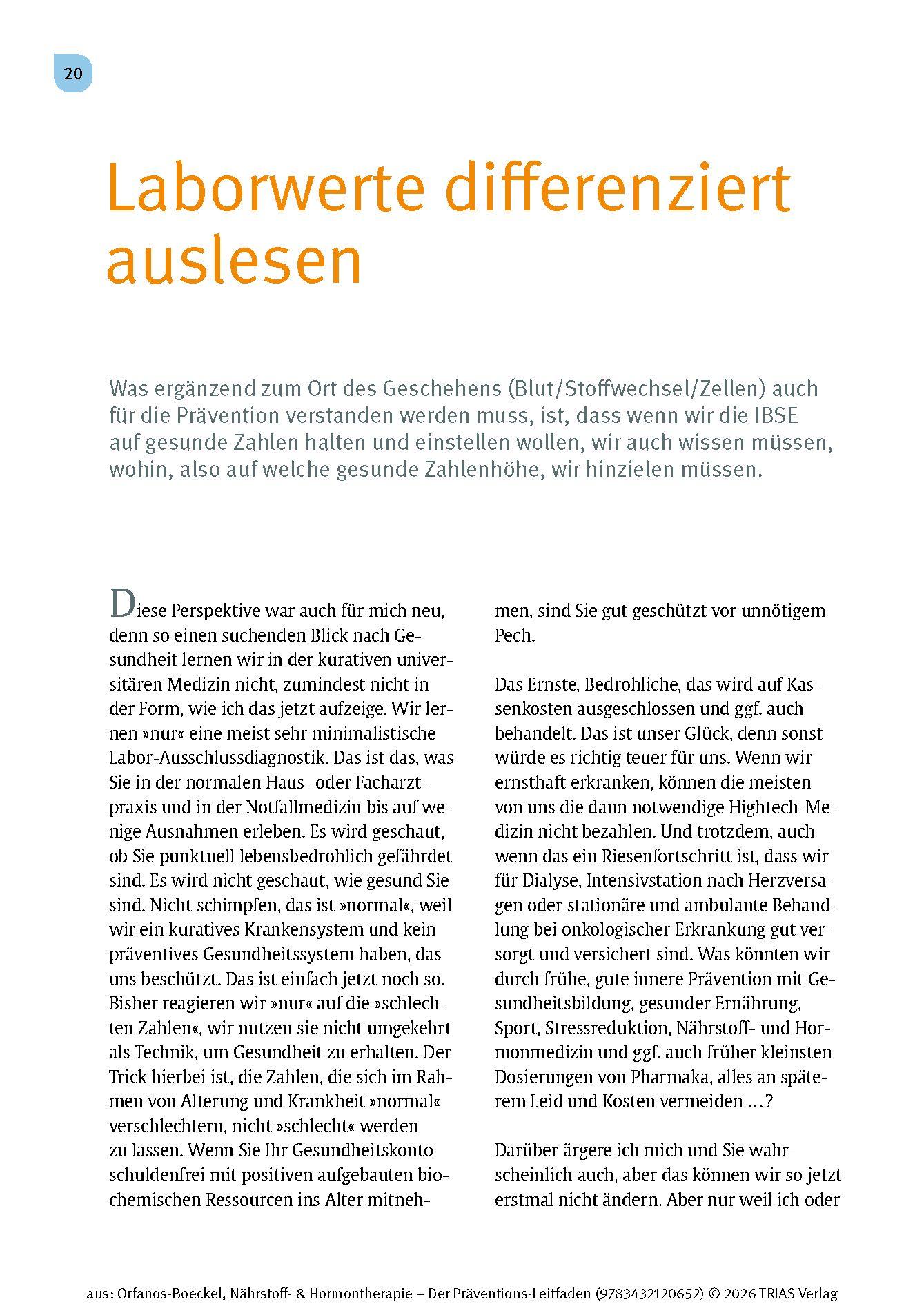 Beispielinhalt (Bild) Nährstoff- & Hormontherapie - Der Präventions-Leitfaden