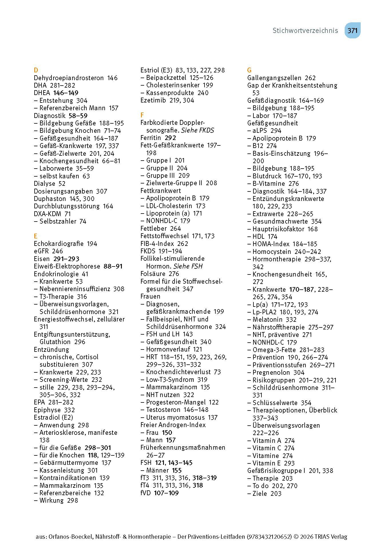 Beispielinhalt (Bild) Nährstoff- & Hormontherapie - Der Präventions-Leitfaden