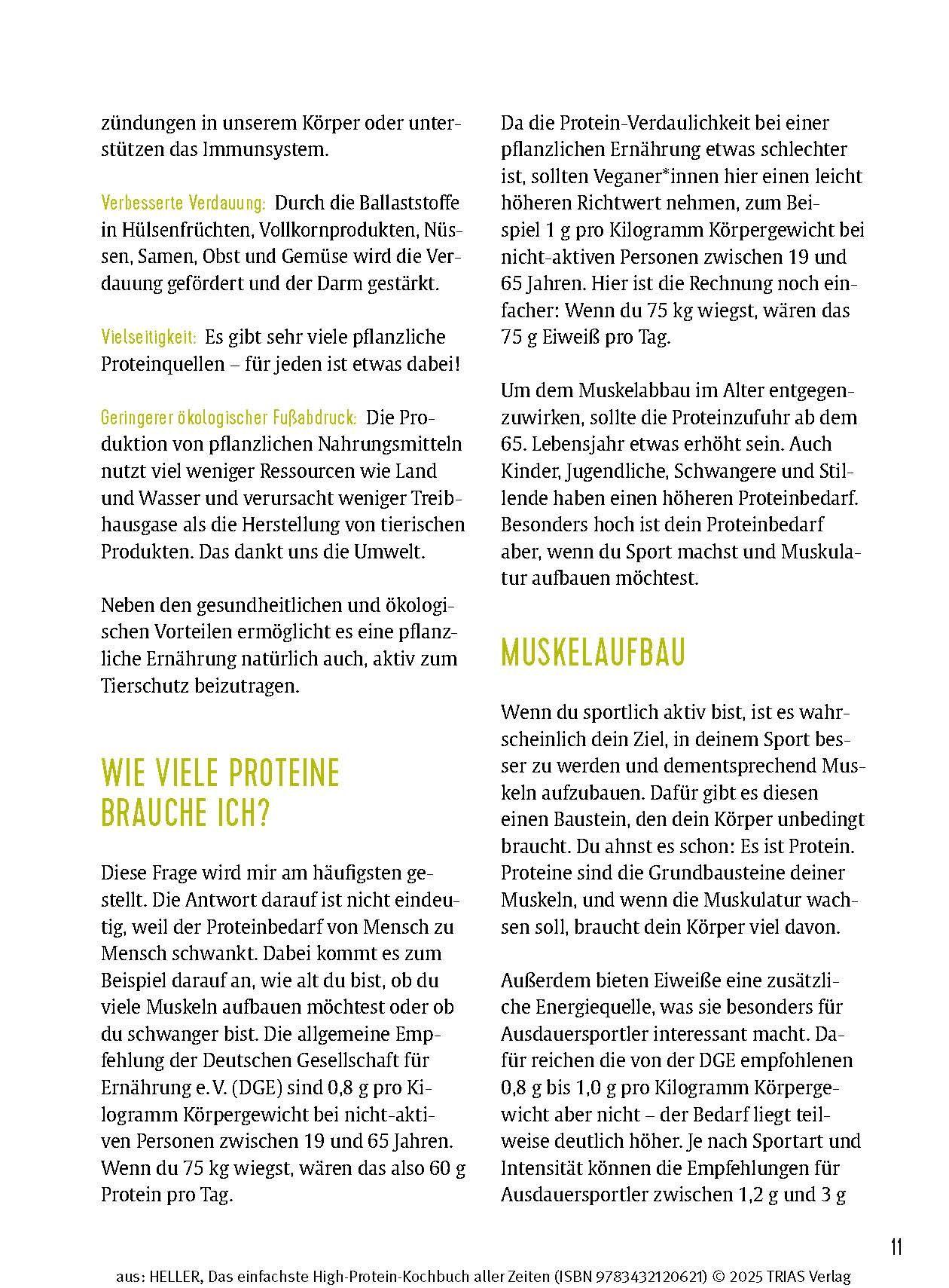 Beispielinhalt (Bild) Das einfachste High-Protein-Kochbuch aller Zeiten