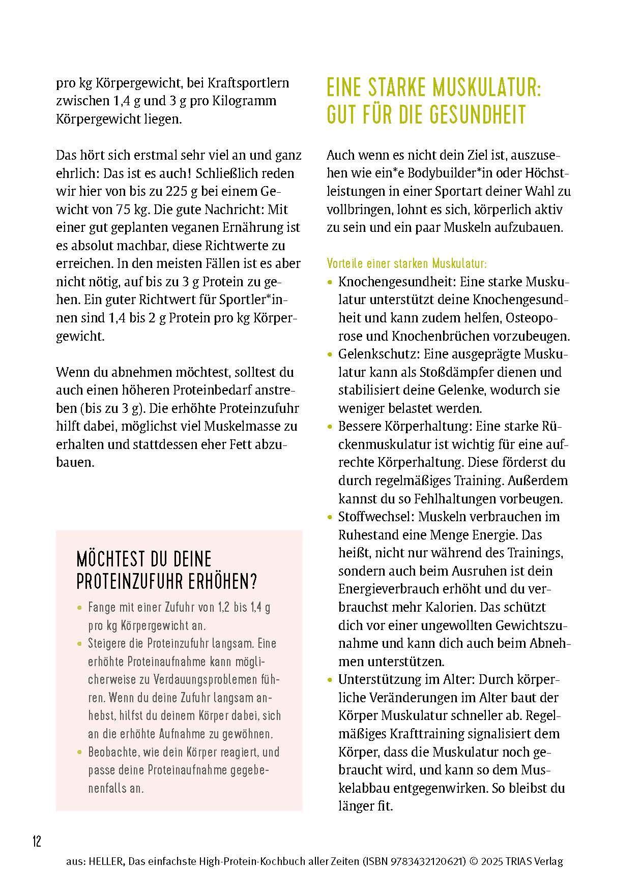 Beispielinhalt (Bild) Das einfachste High-Protein-Kochbuch aller Zeiten