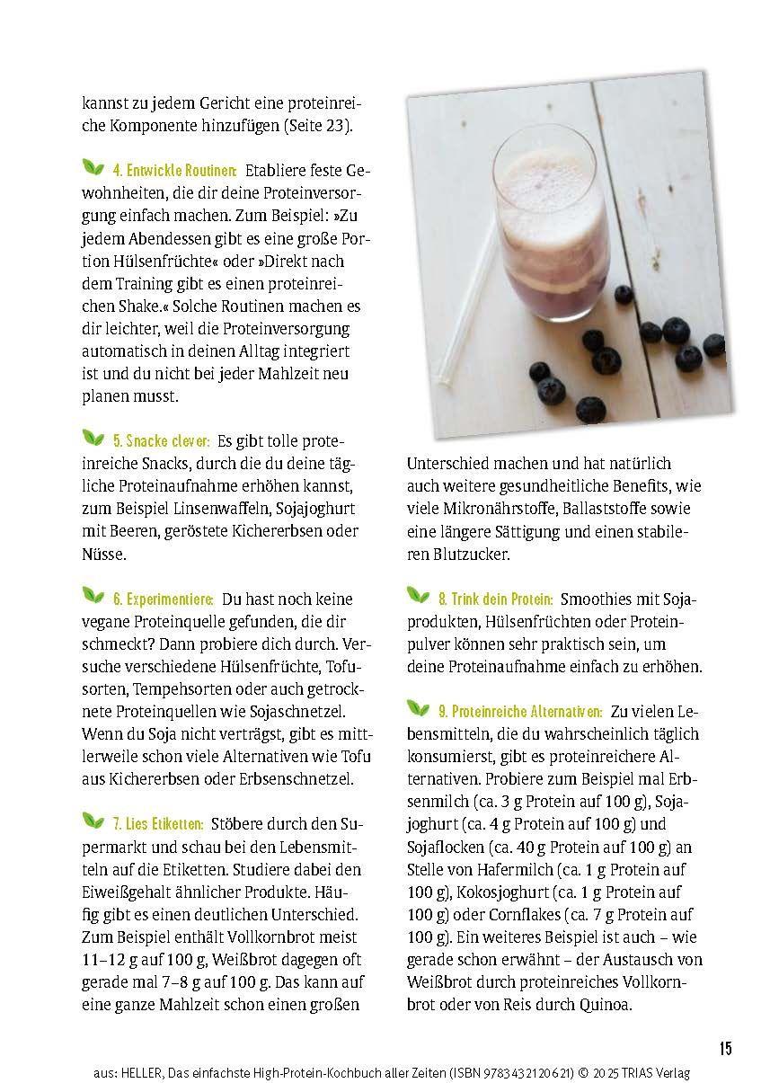 Beispielinhalt (Bild) Das einfachste High-Protein-Kochbuch aller Zeiten