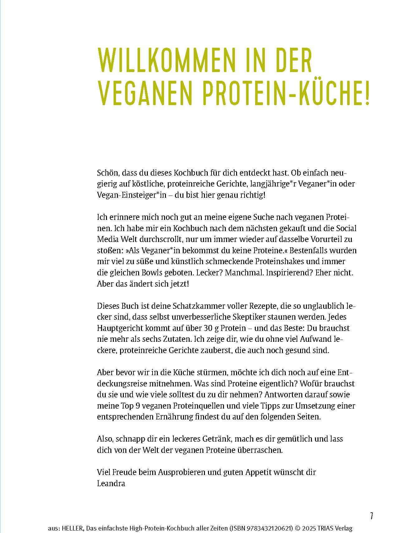Beispielinhalt (Bild) Das einfachste High-Protein-Kochbuch aller Zeiten