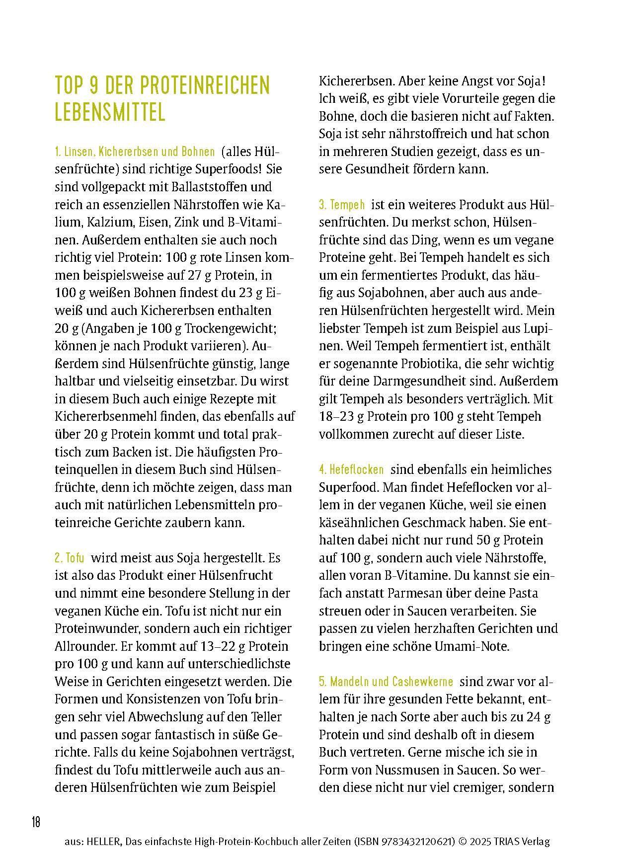 Beispielinhalt (Bild) Das einfachste High-Protein-Kochbuch aller Zeiten